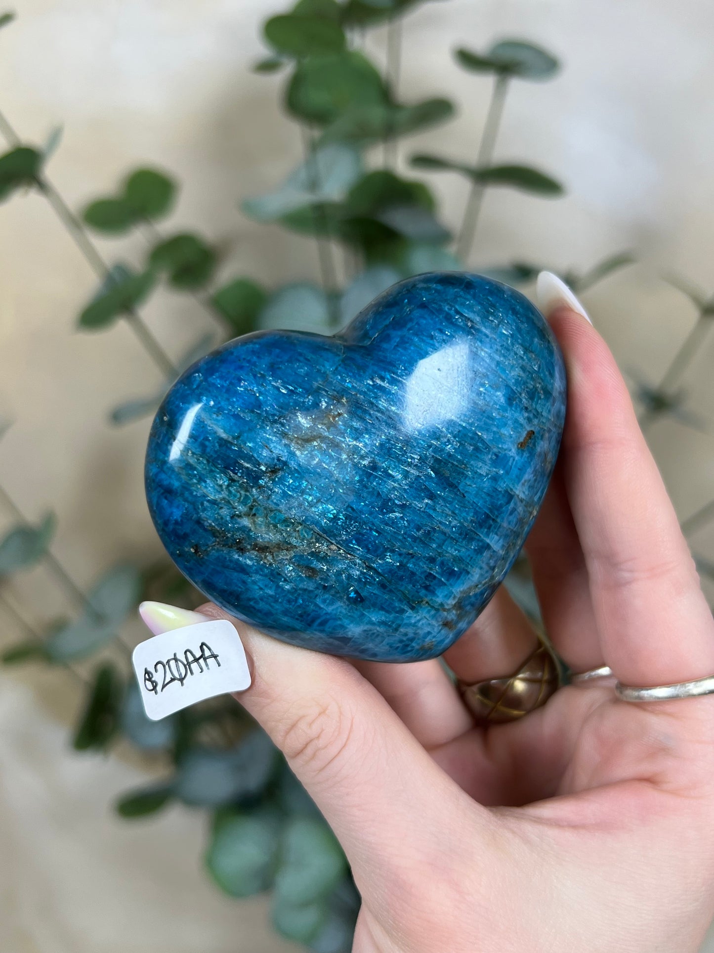 Blue Apatite Hearts (18AA, 20AA)