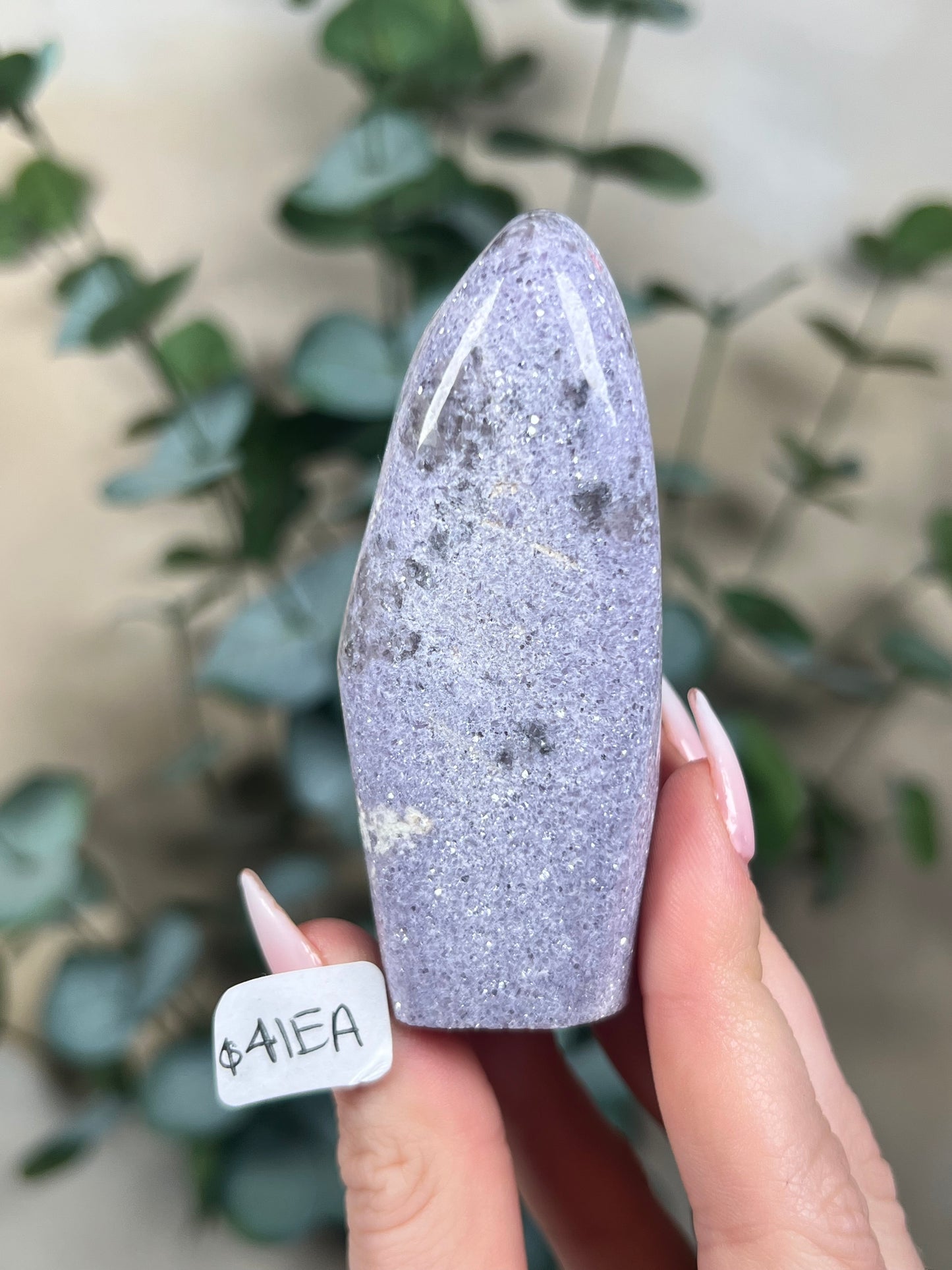 Purple Mica with Pink Tourmaline Freeforms (34-77, 4 options)