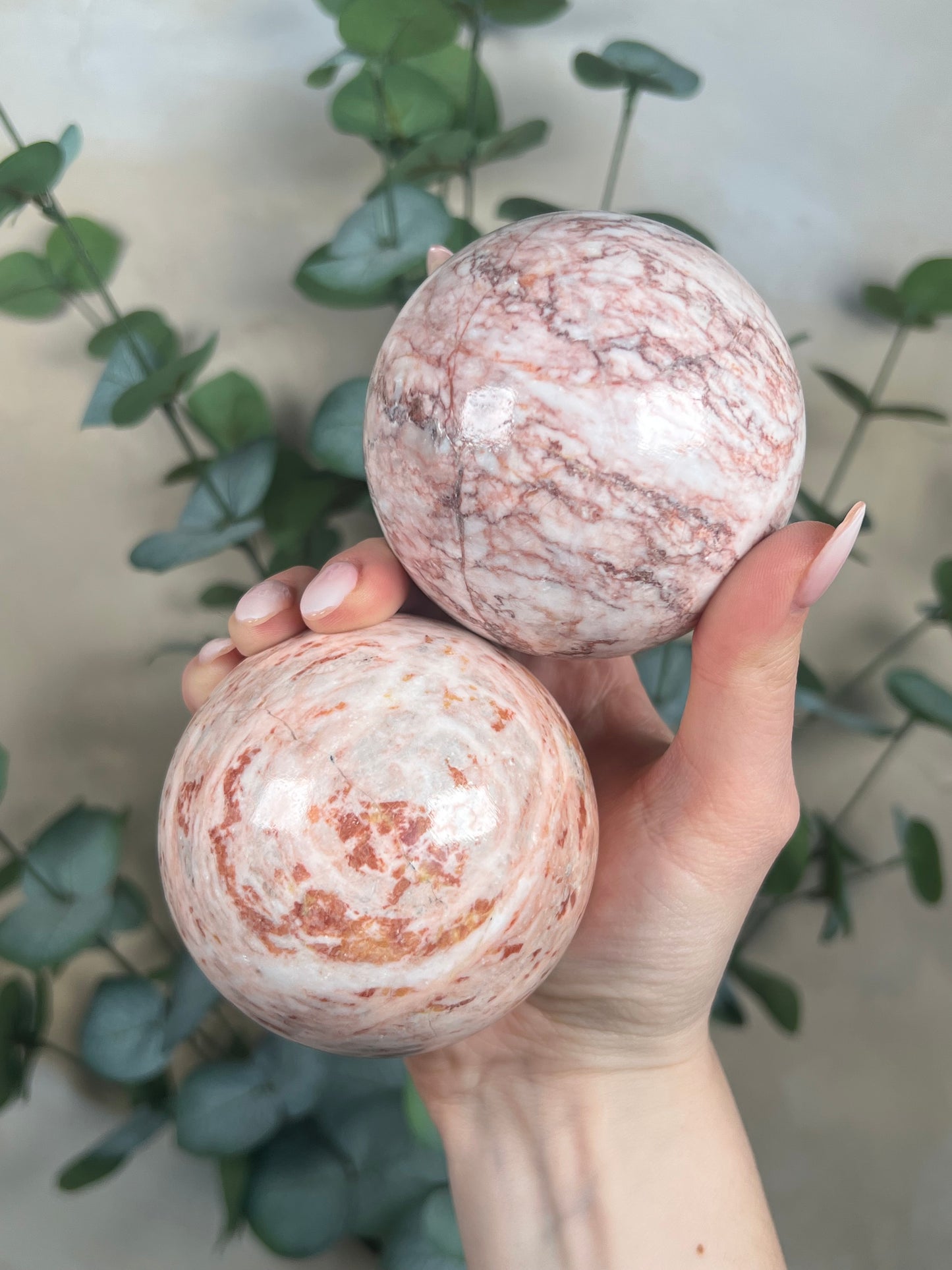 Pink Marble Spheres (intuitive)