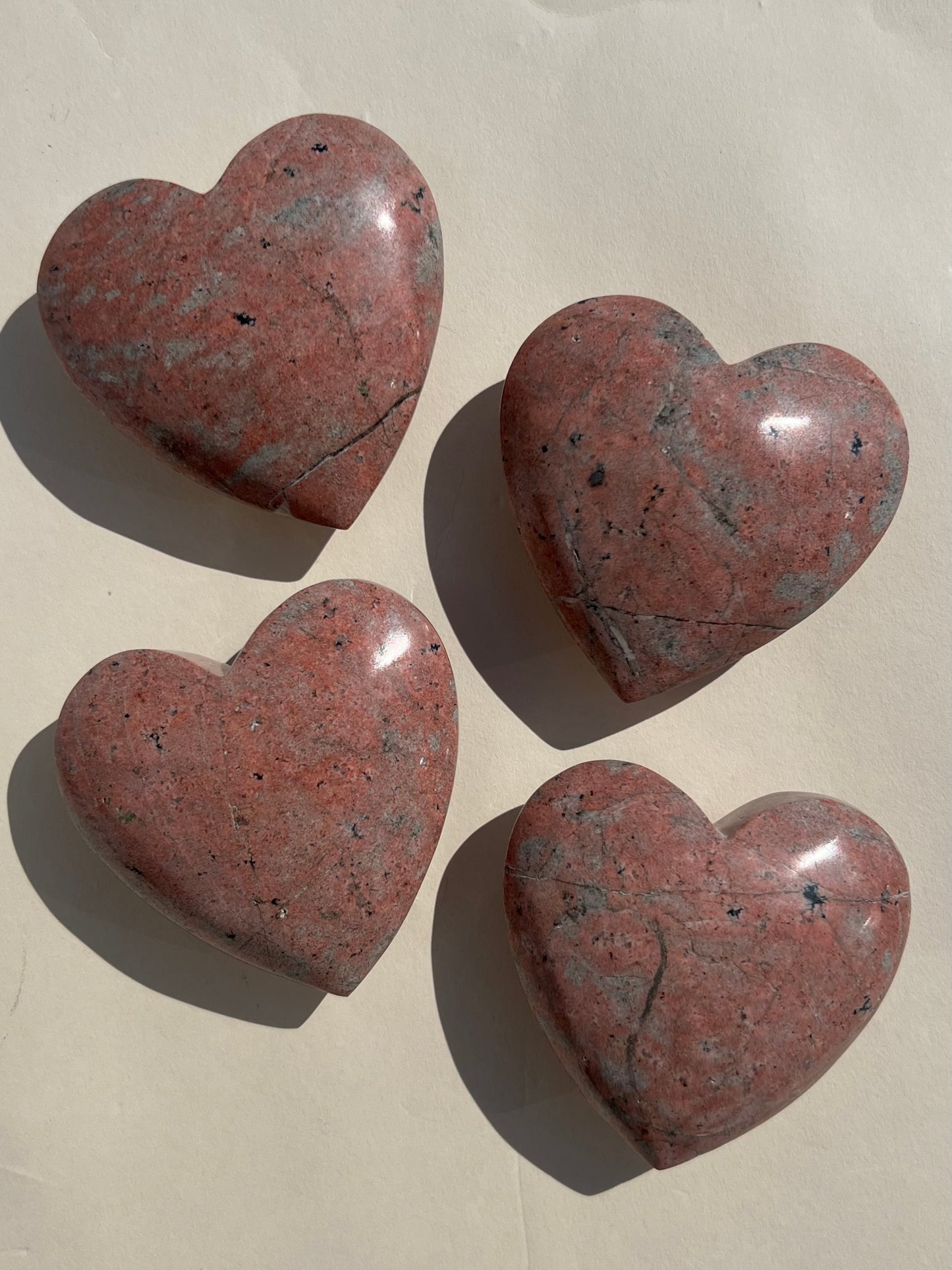 Thulite Hearts, Canadian (large, 4 options)