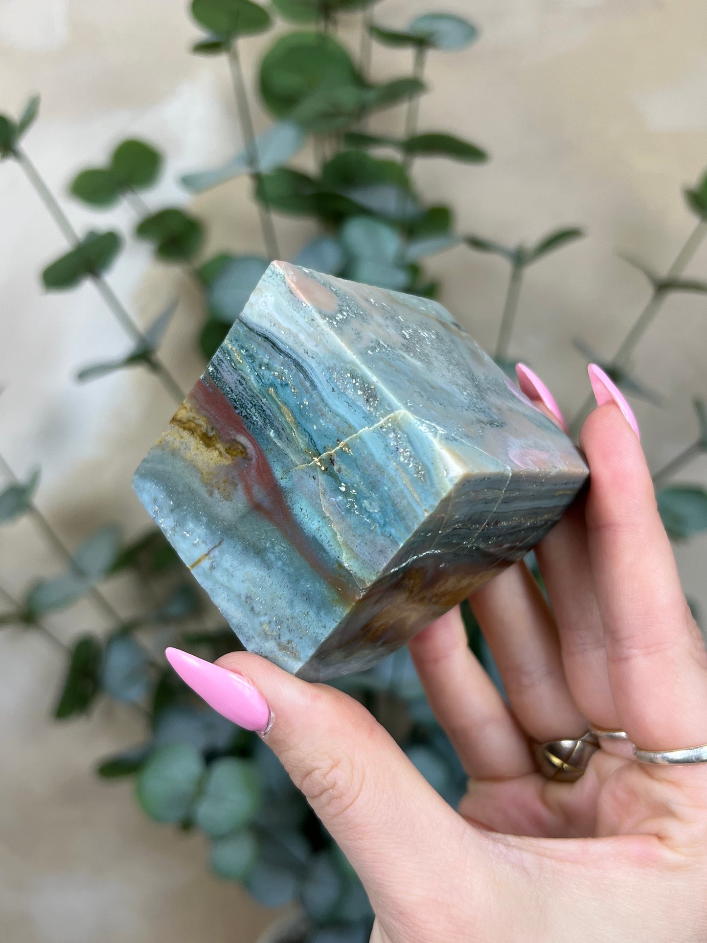 Sea Jasper Cube (29AG)