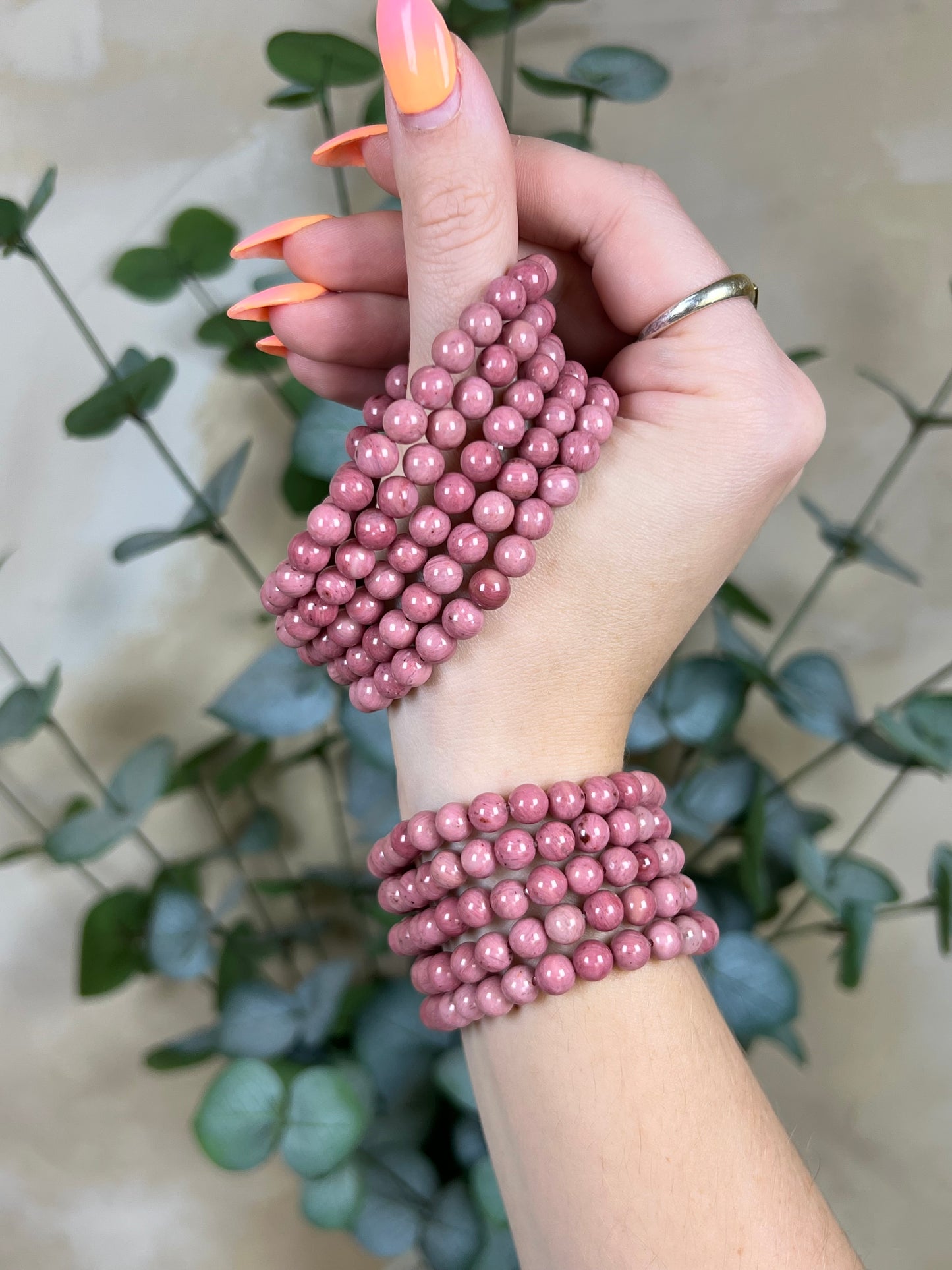 Pink Petrified Wood Bracelets