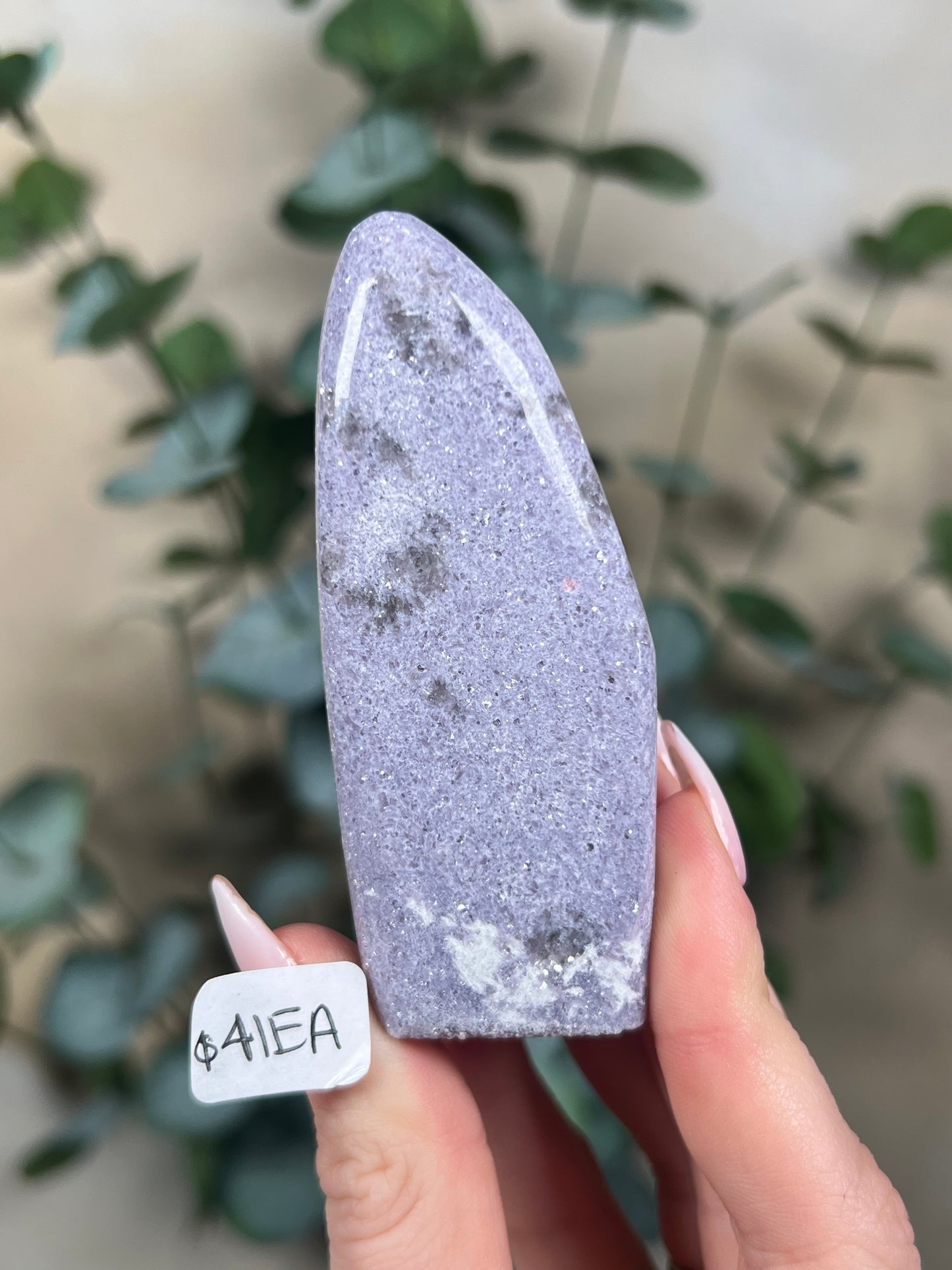 Purple Mica with Pink Tourmaline Freeforms (34-77, 4 options)