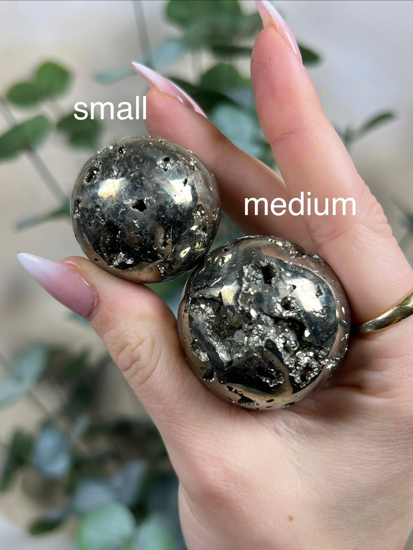 Pyrite Spheres (two sizes)