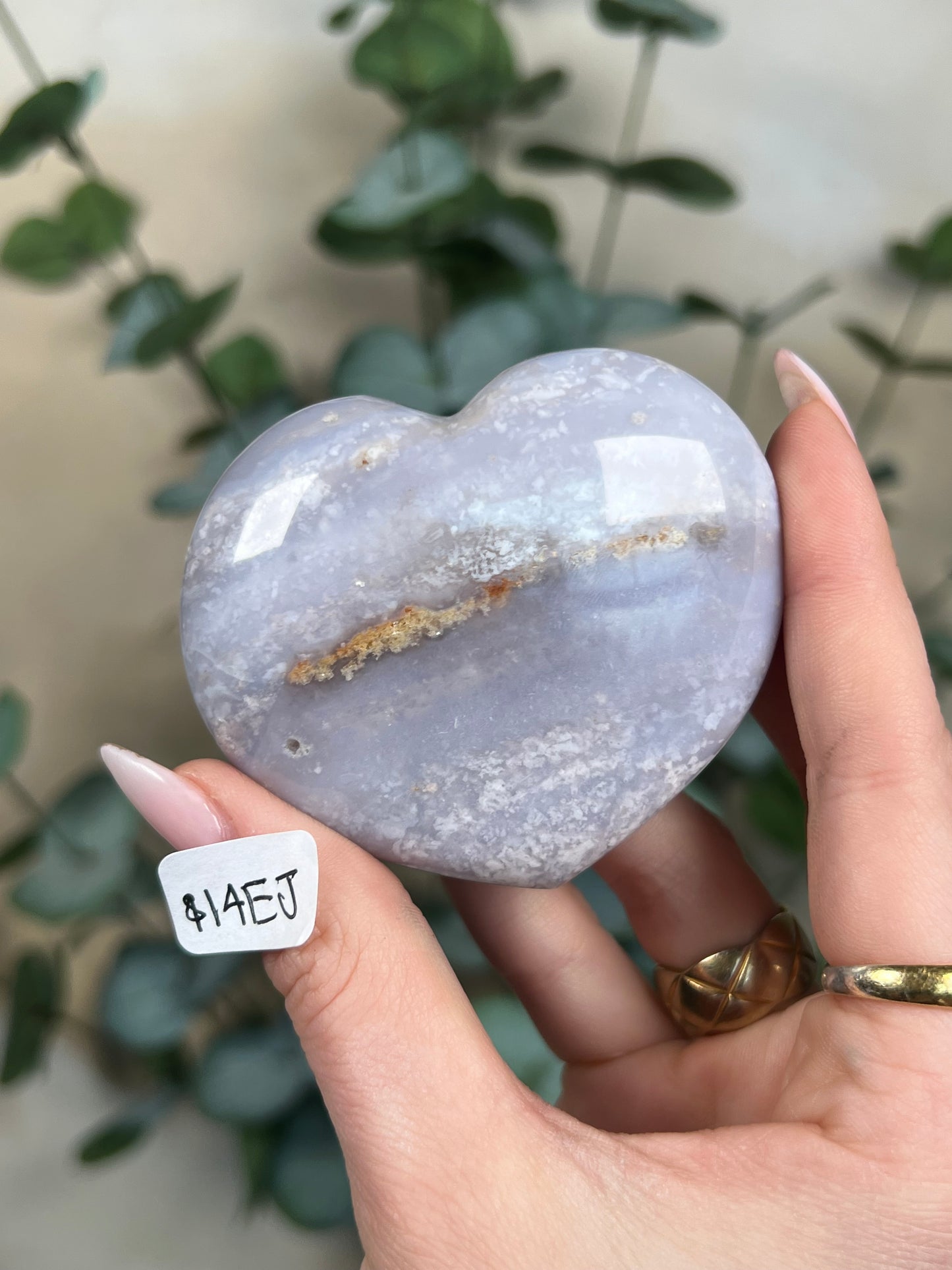 Violet Agate Hearts (6 options)