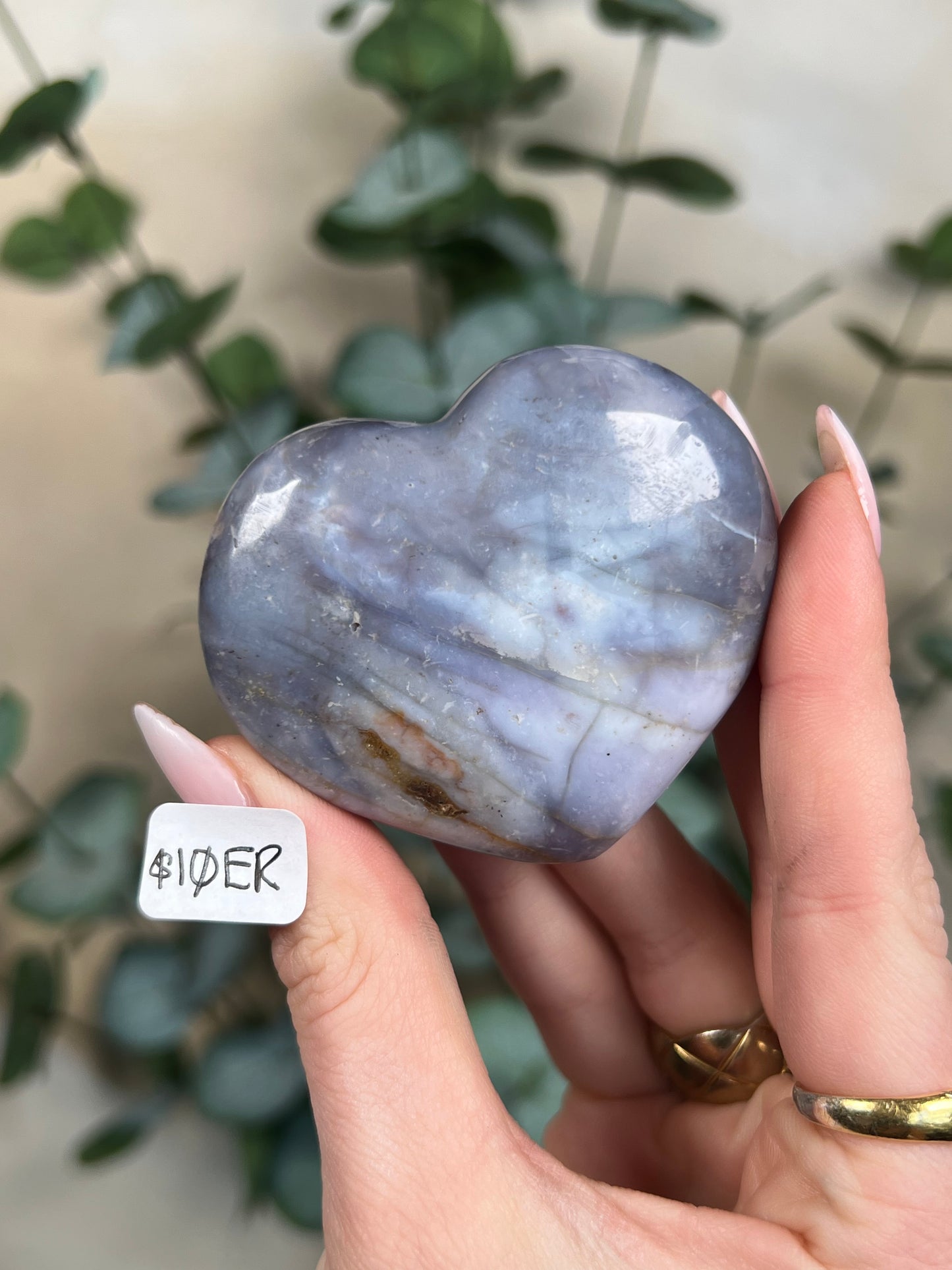Violet Agate Hearts (6 options)