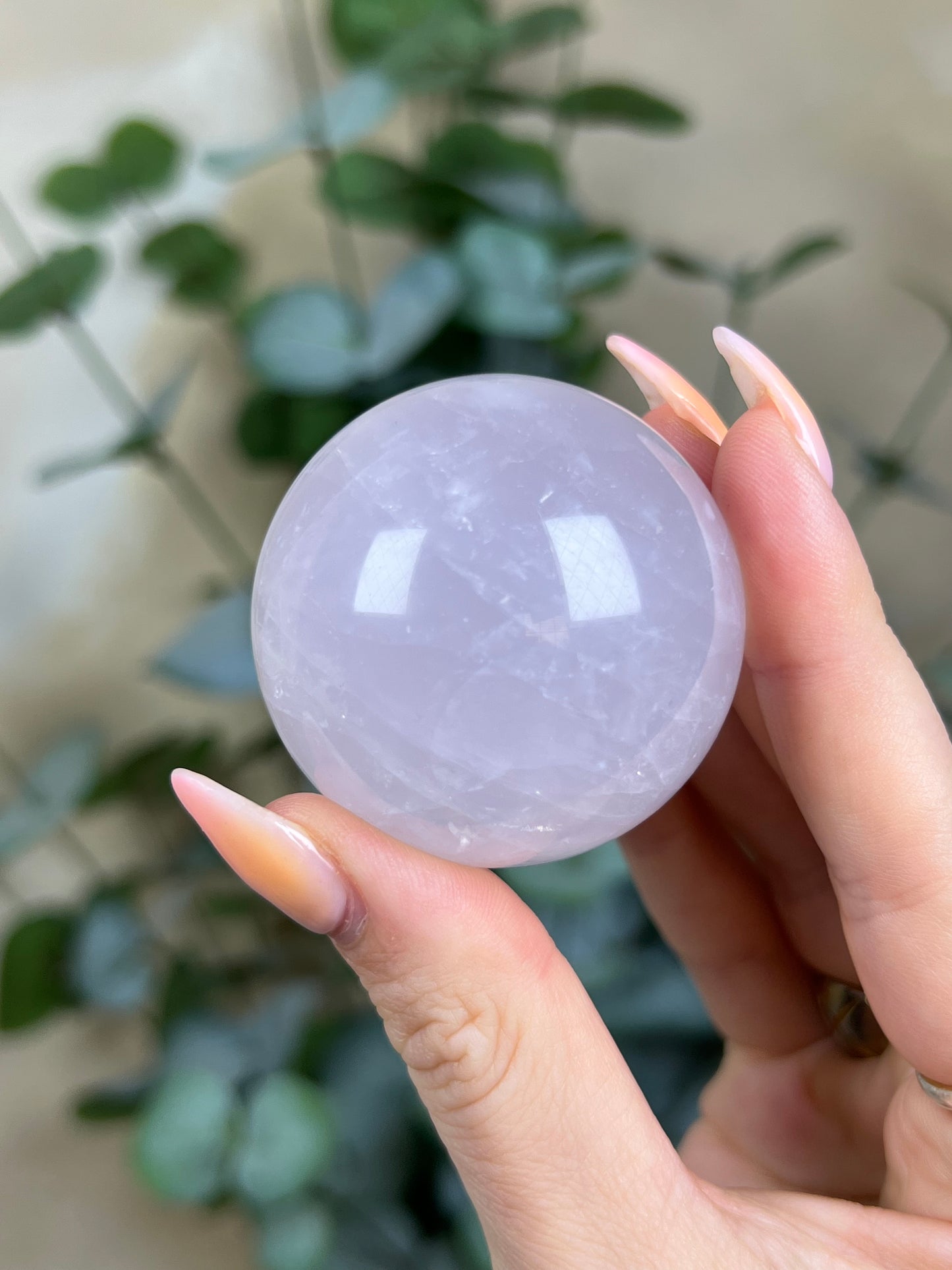 Periwinkle Rose Quartz Sphere (27AK)