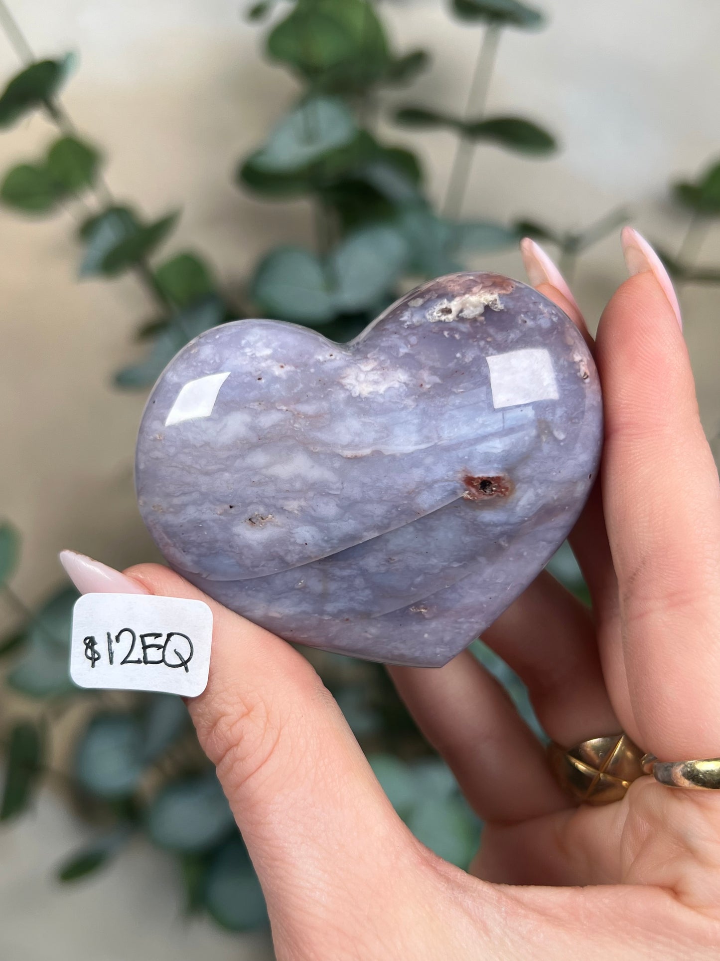 Violet Agate Hearts (6 options)