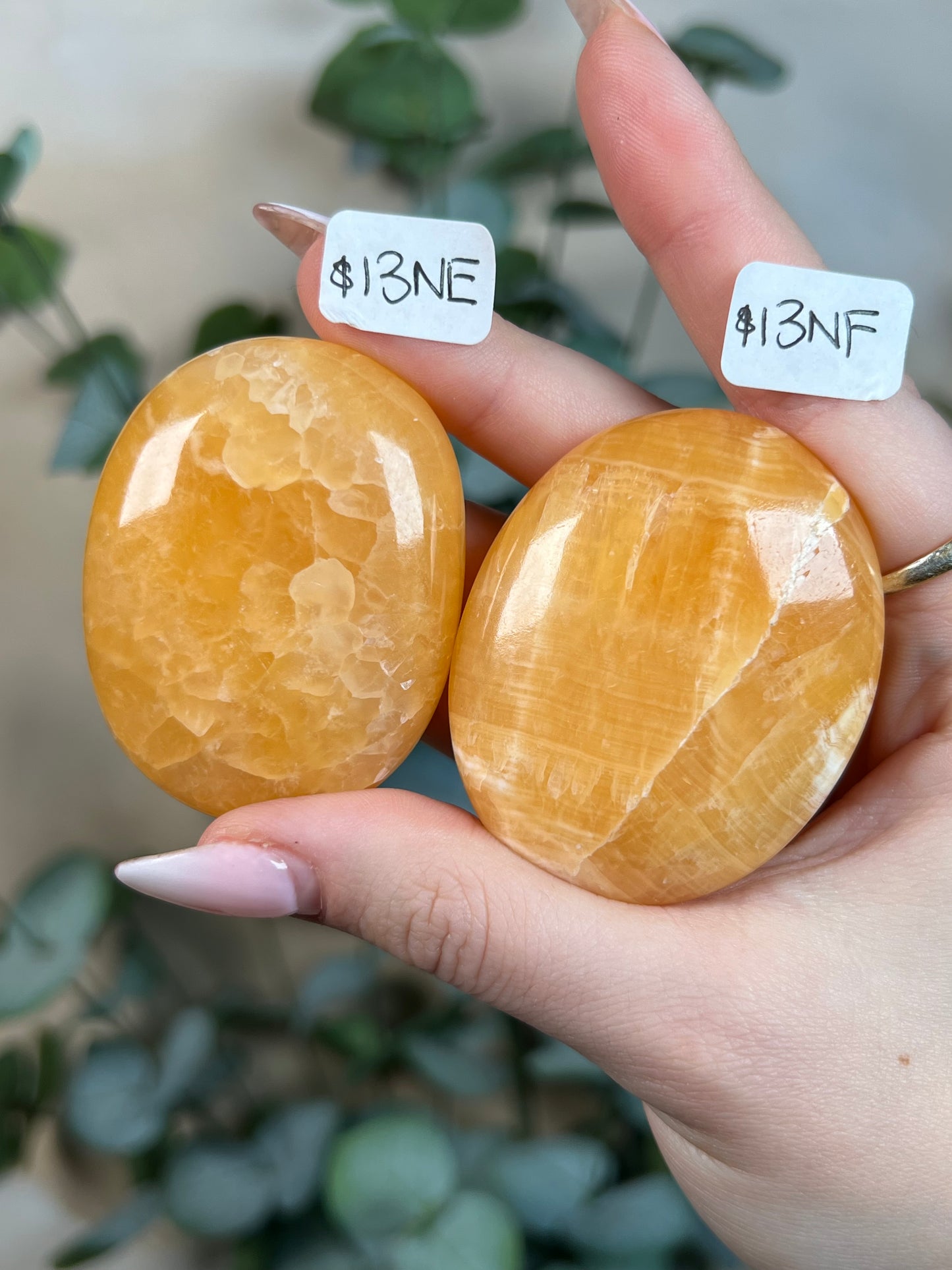 Orange Calcite Palms (7 options)