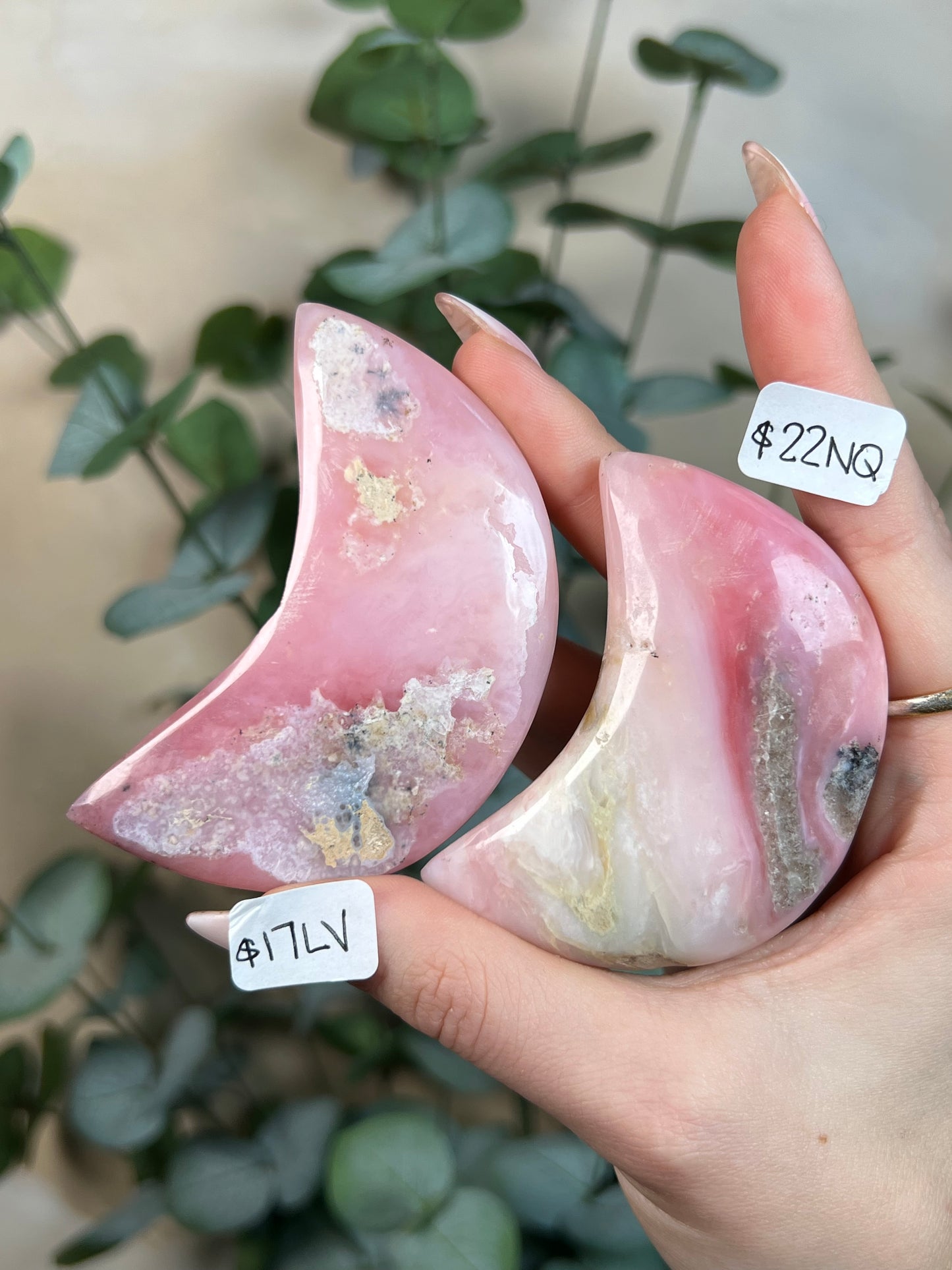 Pink Opal Moons (6 options)