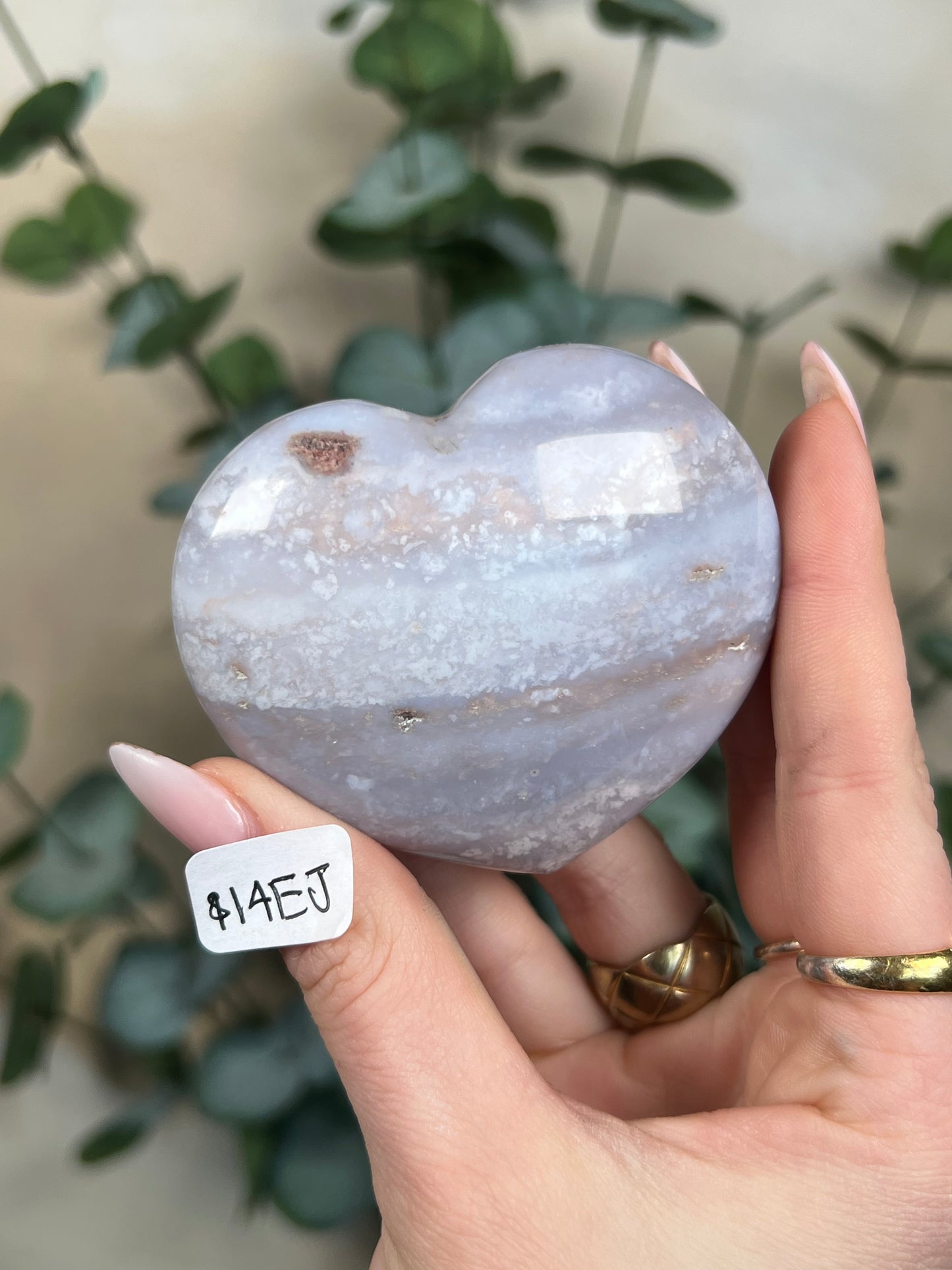 Violet Agate Hearts (6 options)