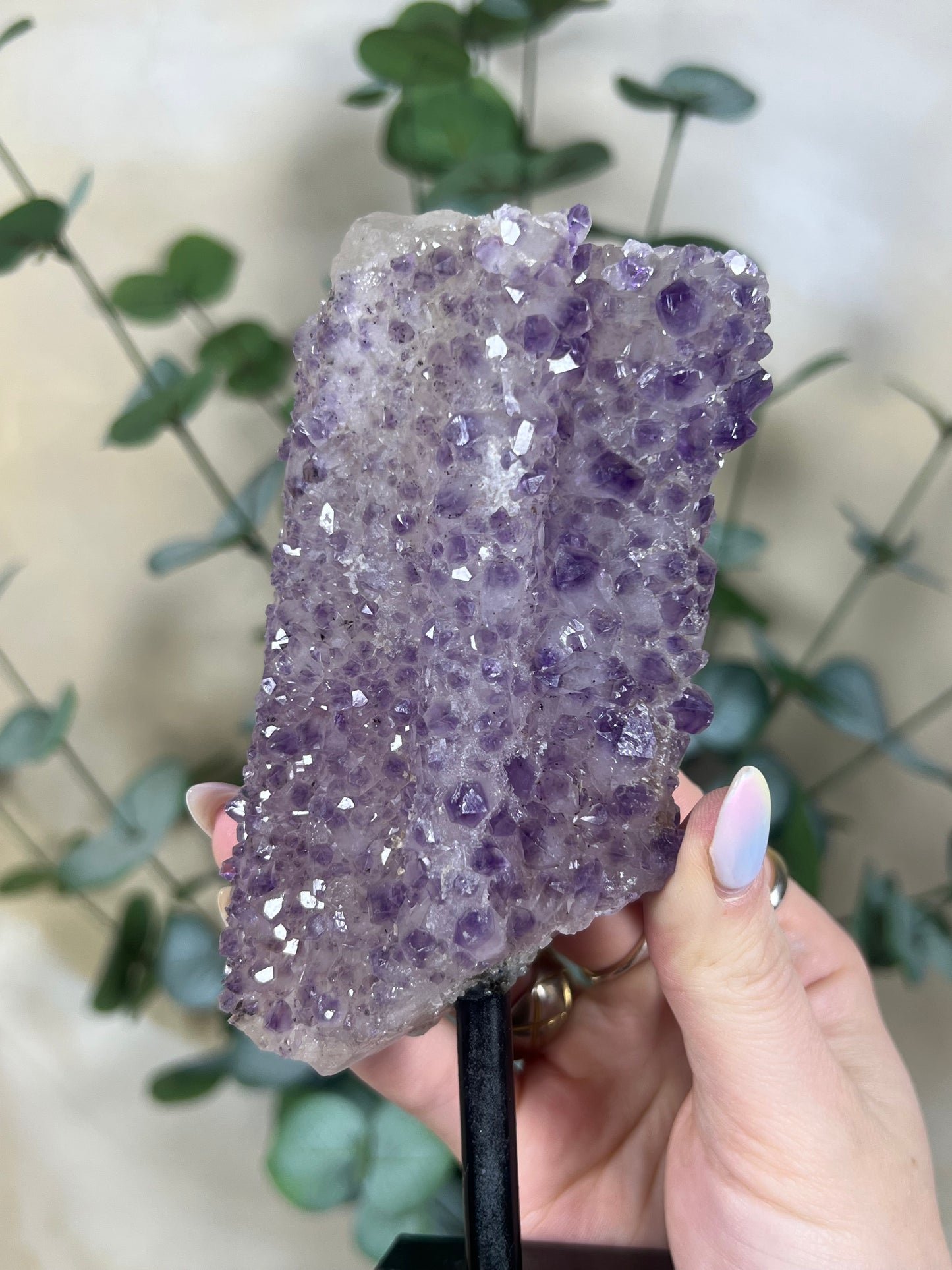 Amethyst Calcite Stalactite on Stand (126AA)