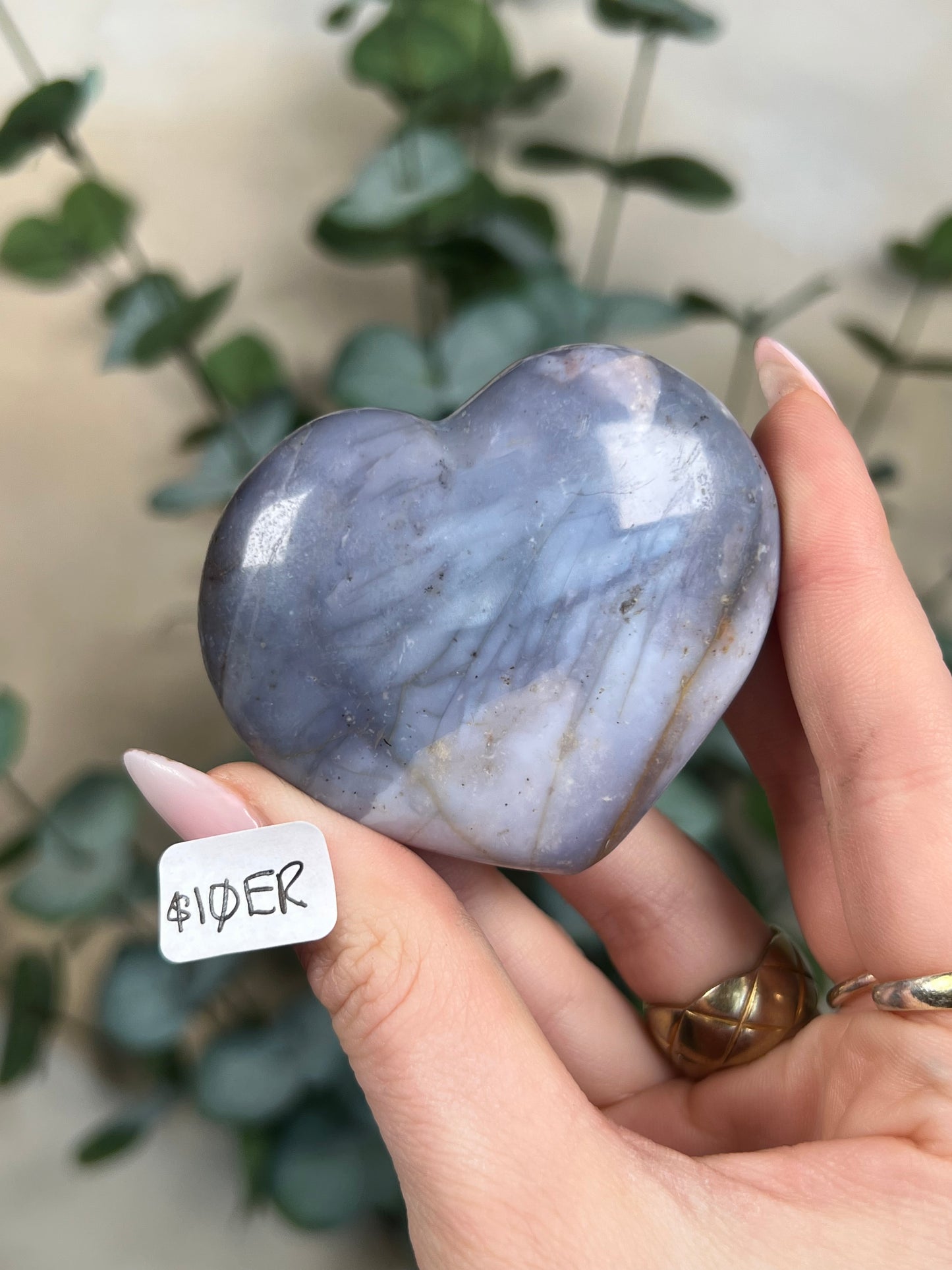 Violet Agate Hearts (6 options)