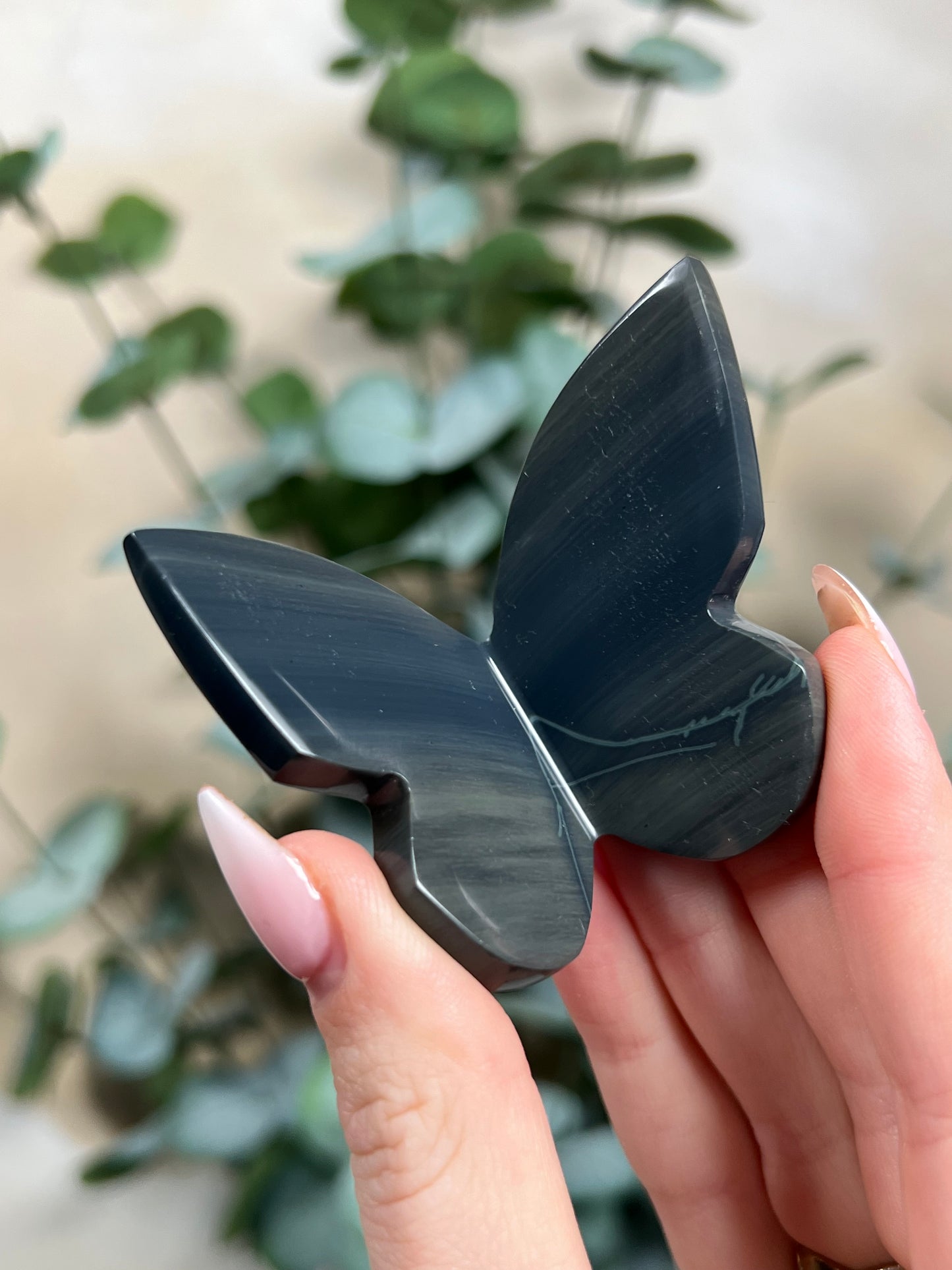 Platinum Obsidian Butterflies