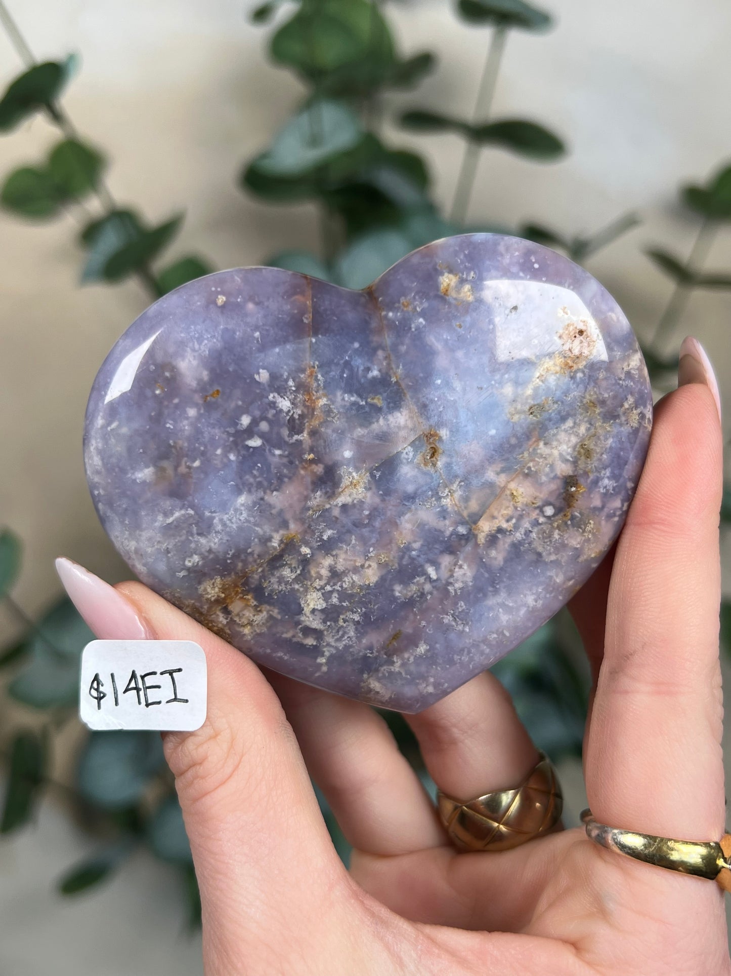 Violet Agate Hearts (6 options)