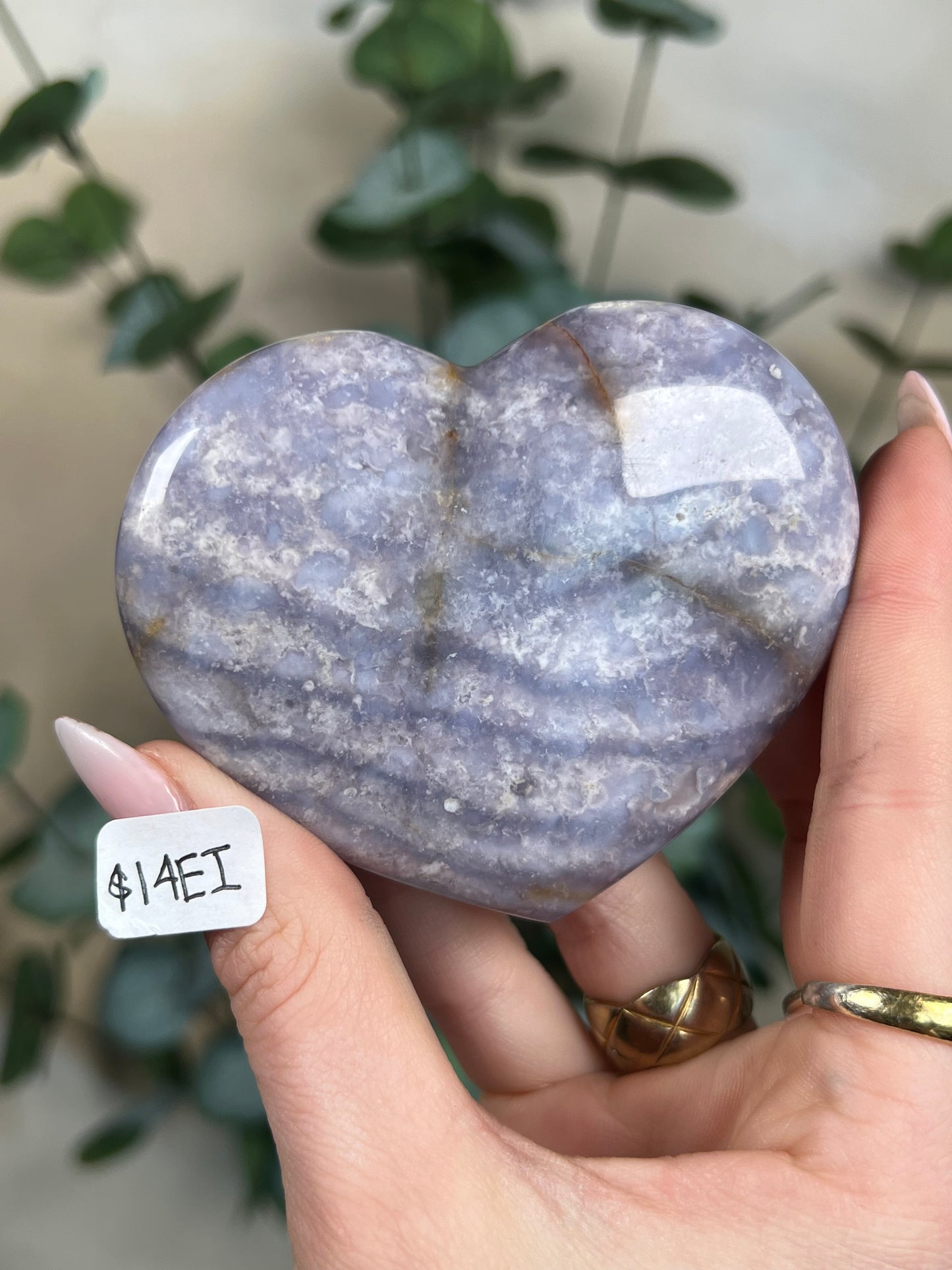 Violet Agate Hearts (6 options)