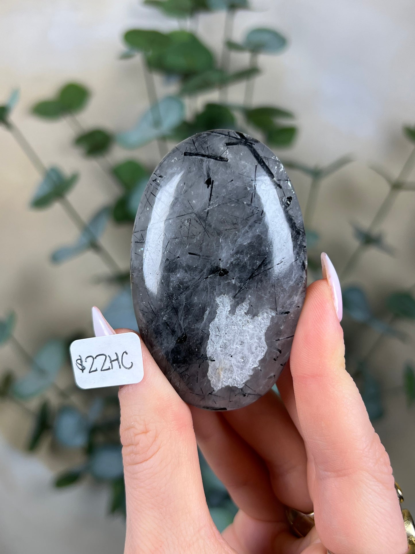 Tourmaline in Quartz Palms (8IK-22HC)