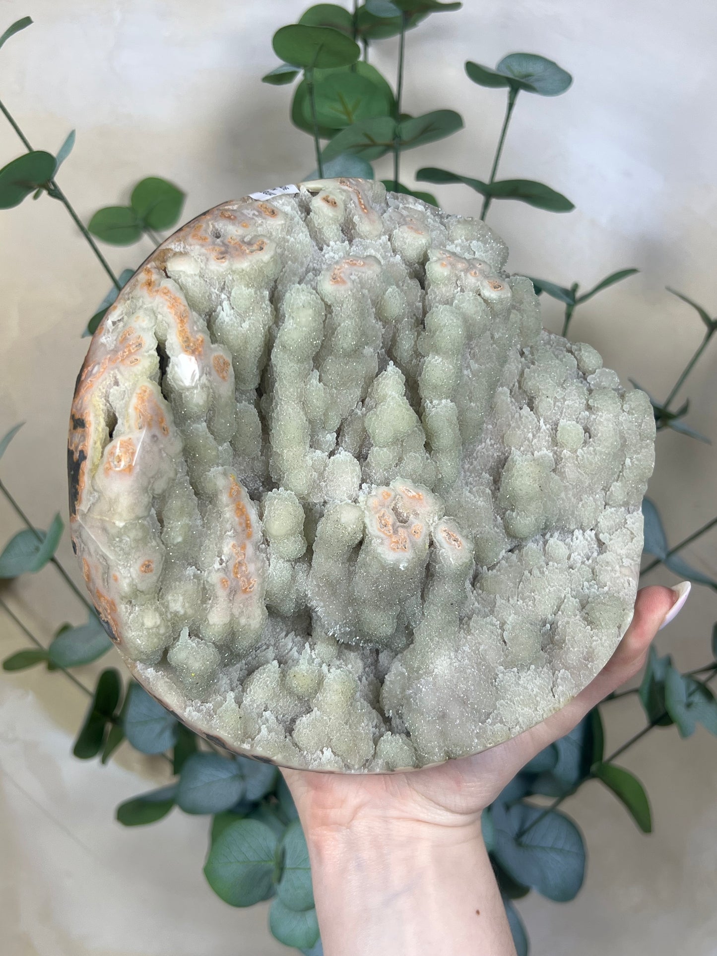 Mint Peach Amethyst on Stand (413AA)