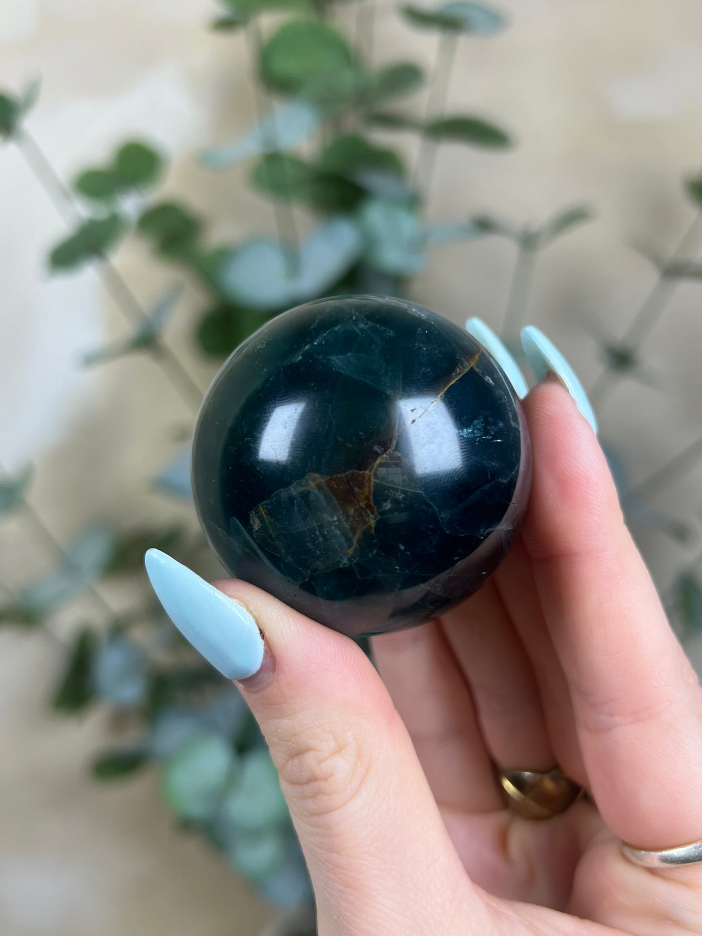 Blue Fluorite Sphere (47AB)