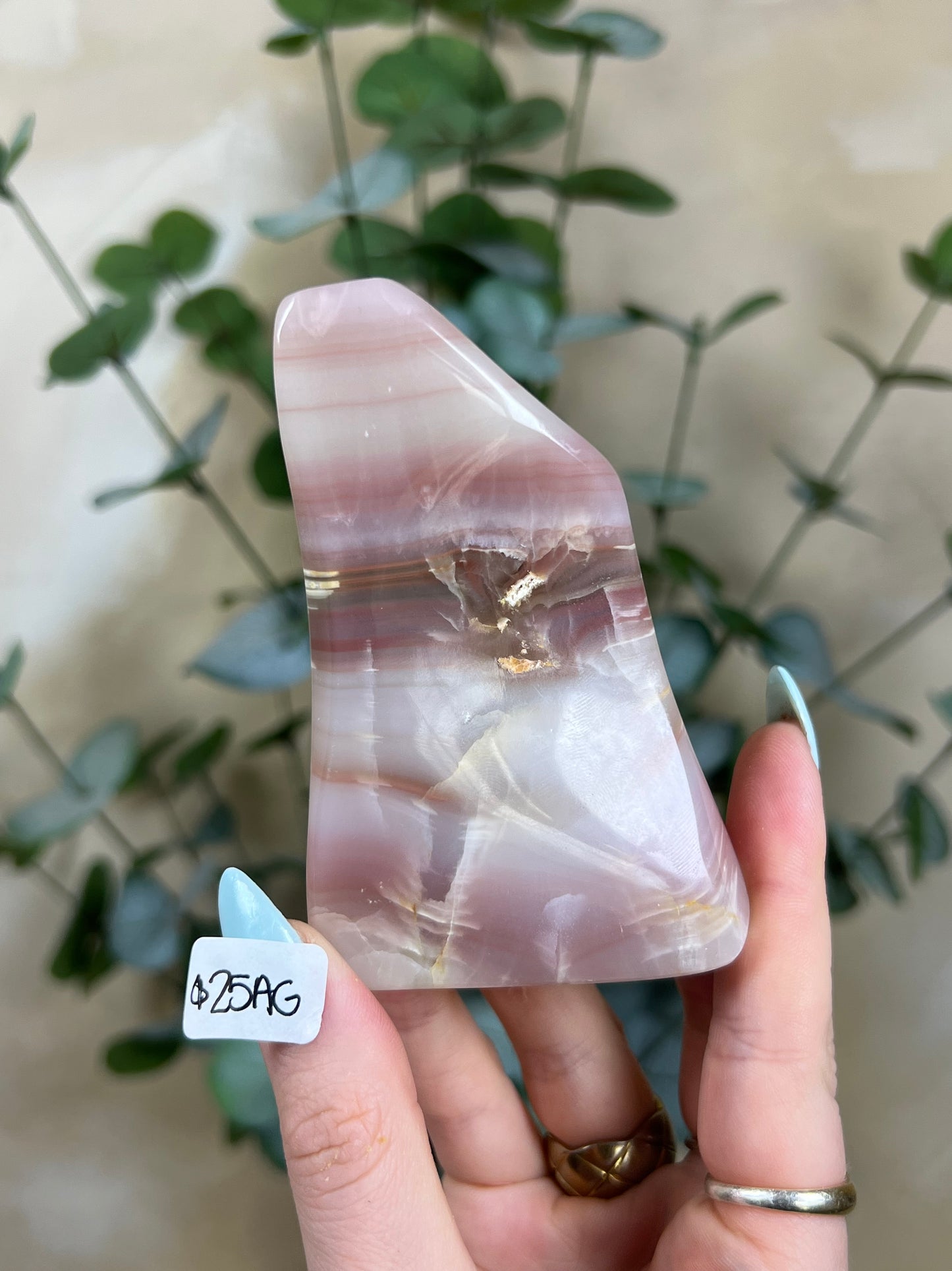 Pink Banded Calcite Freeforms (3 options)