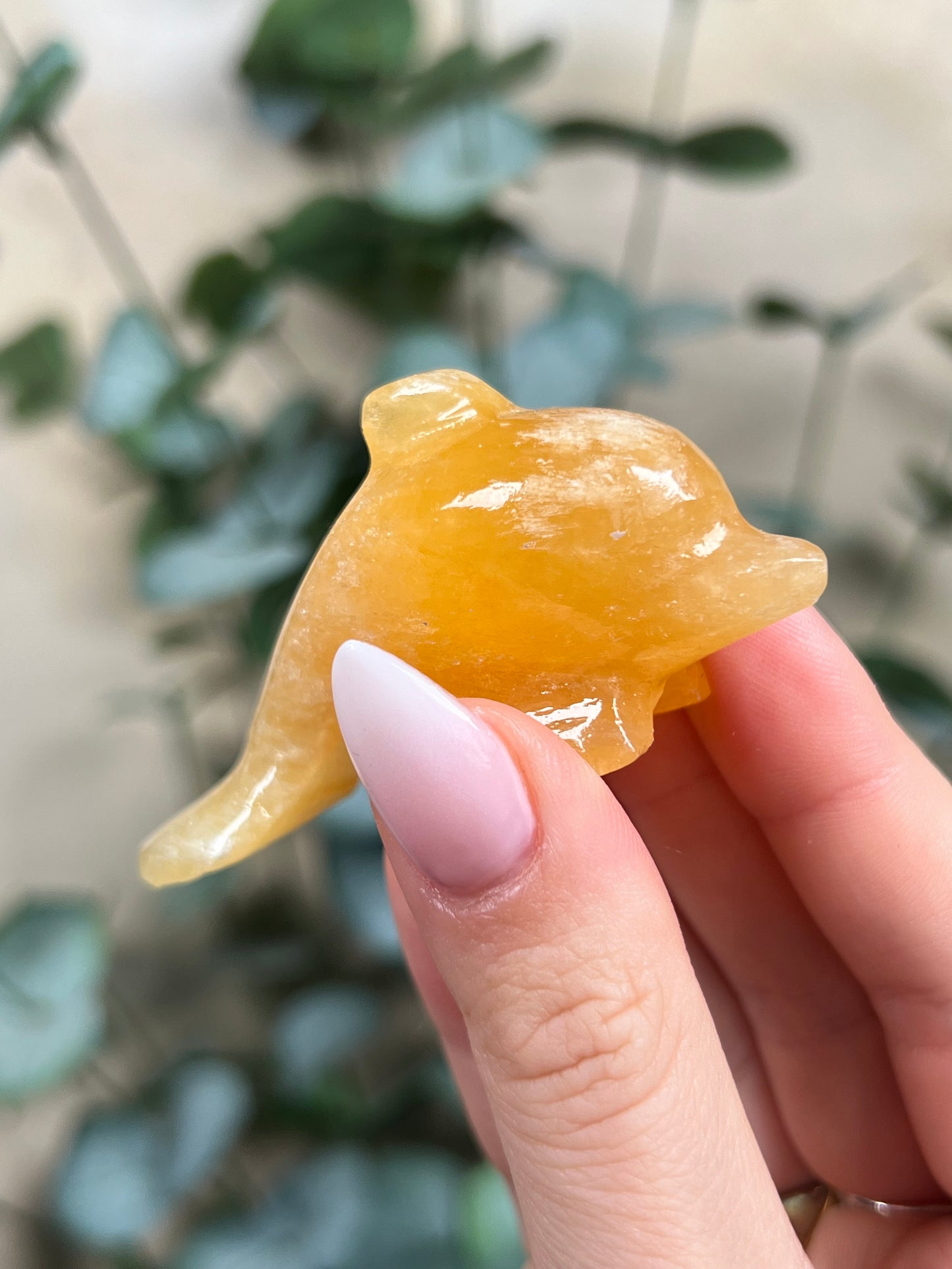 Orange Calcite Dolphins