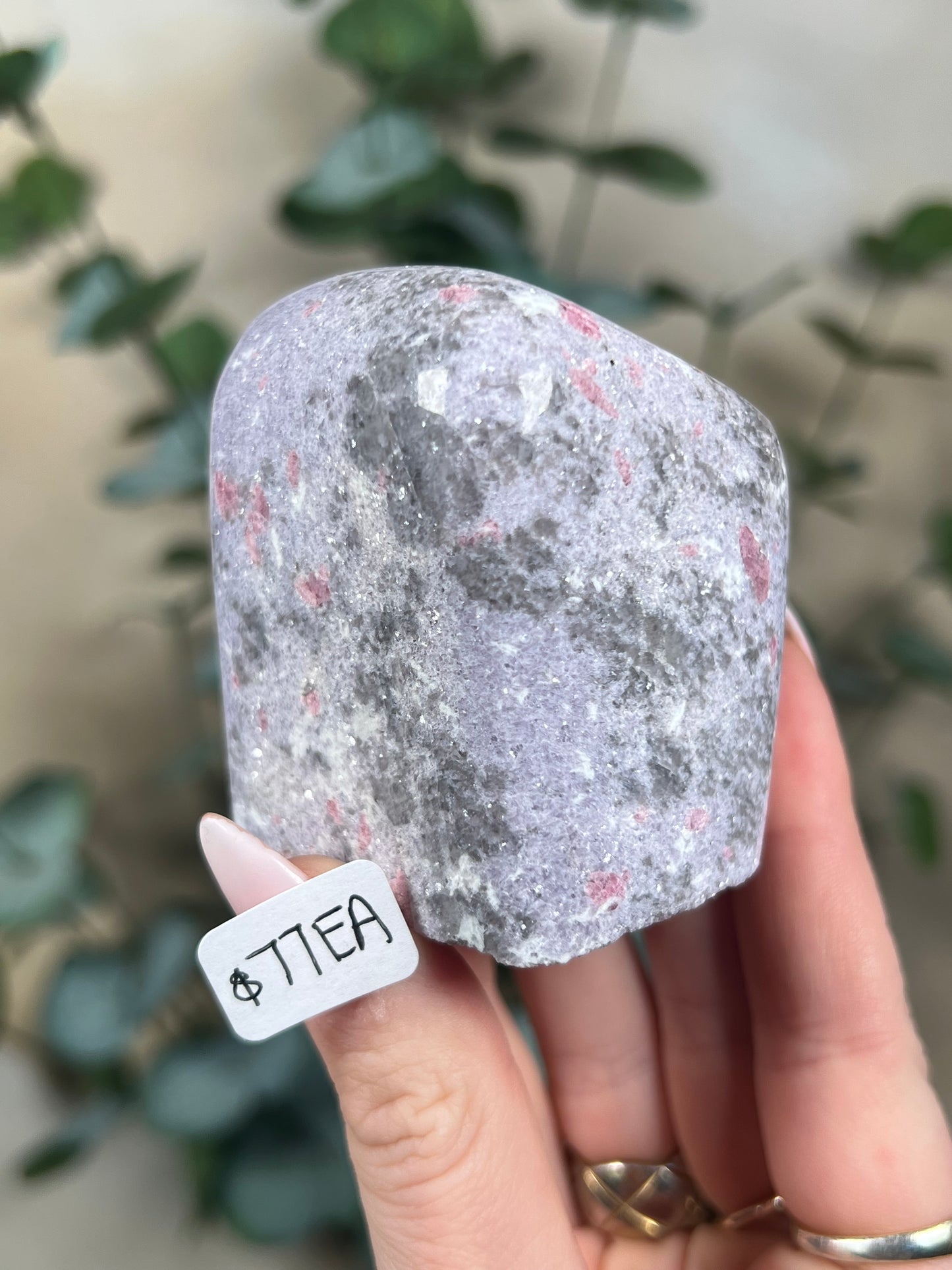 Purple Mica with Pink Tourmaline Freeforms (34-77, 4 options)