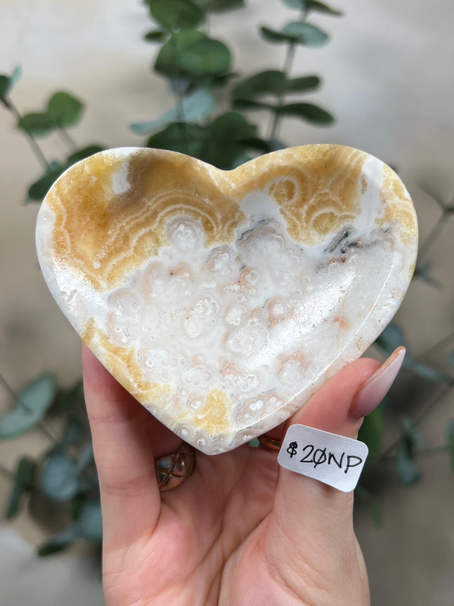 Zebra Calcite Heart Dishes (12 options)