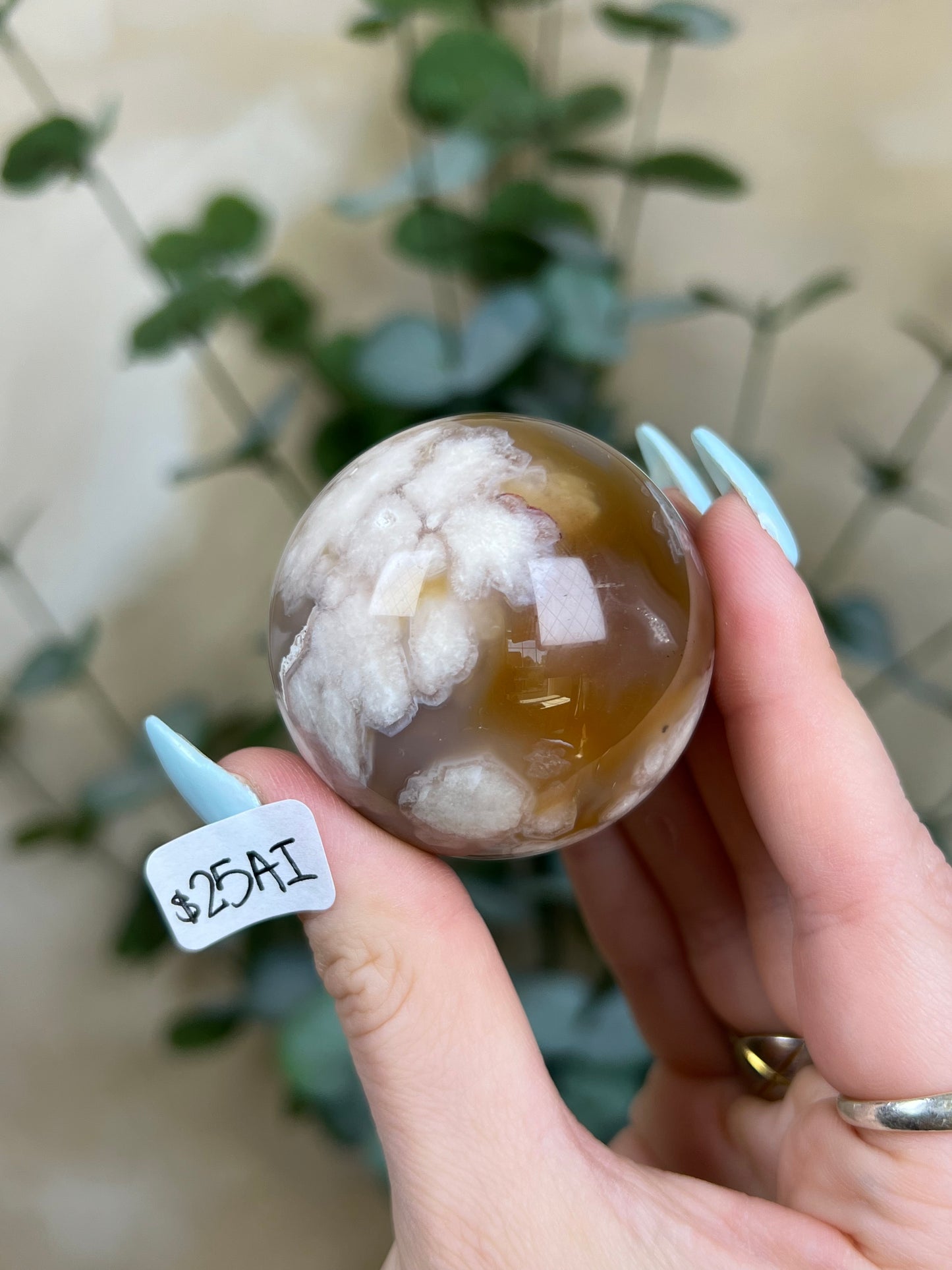 Flower Agate Spheres (17AH-25AI)