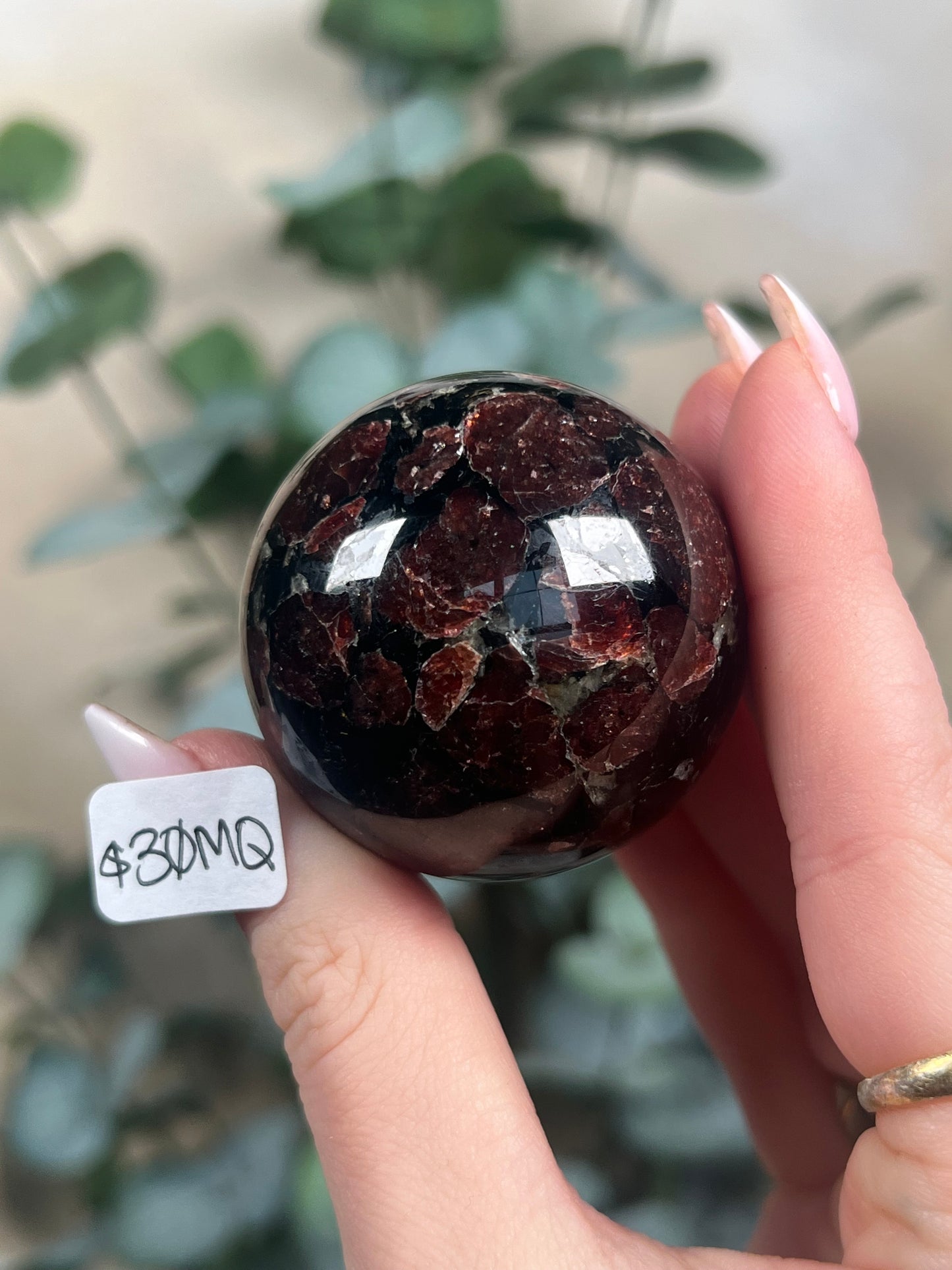 Garnet in Tourmaline Spheres (29-30, 4 options)