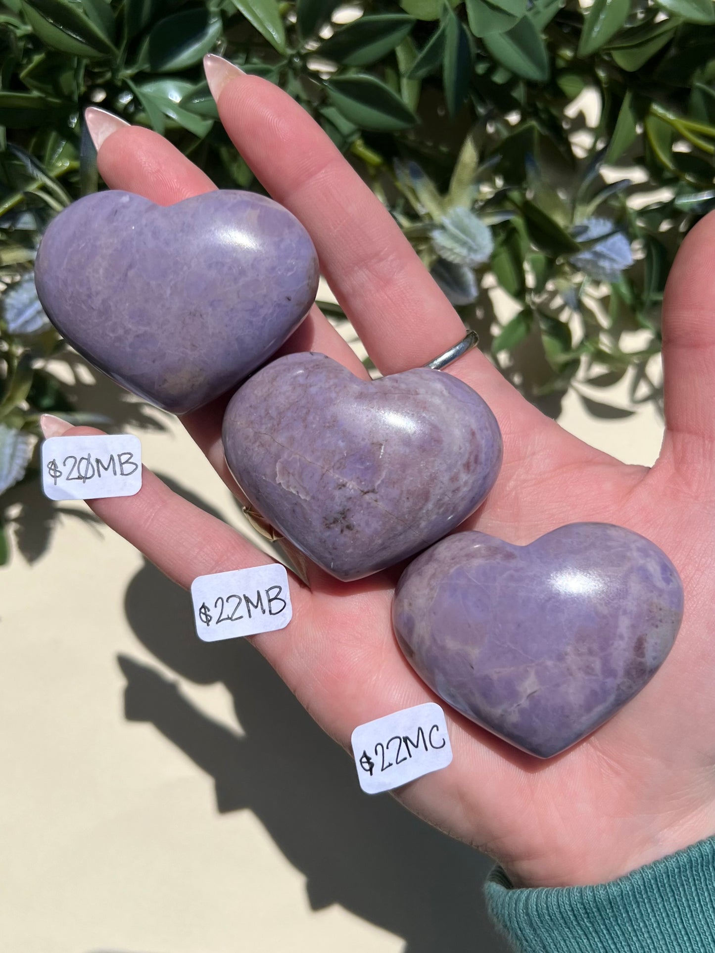 Lavender Jade Heart (10 options)