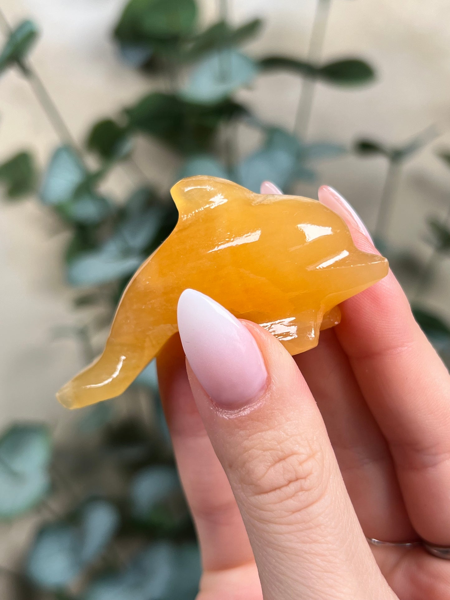 Orange Calcite Dolphins