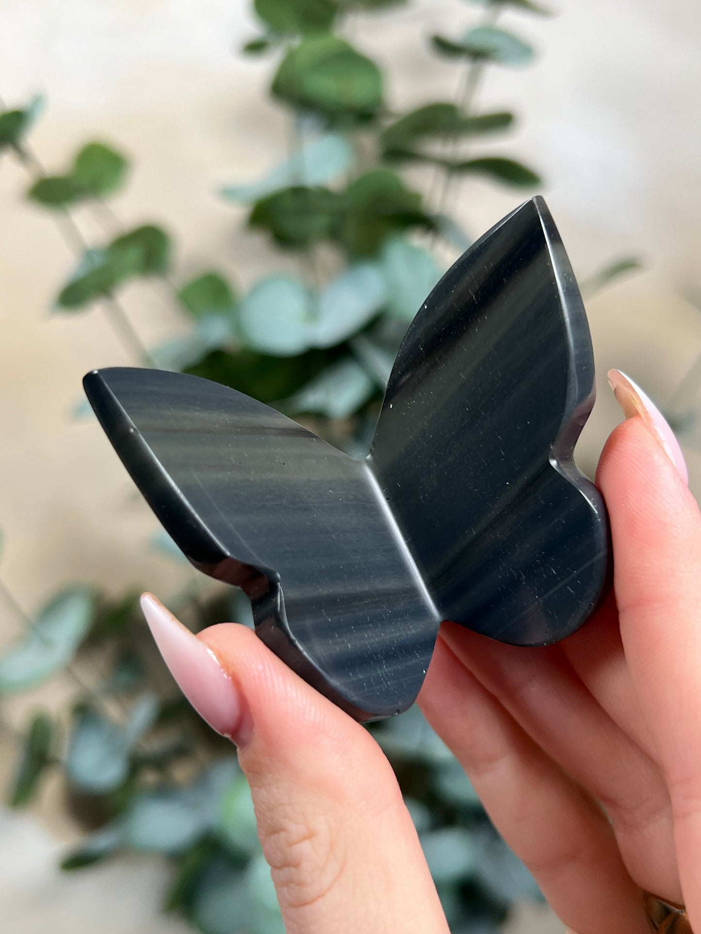 Platinum Obsidian Butterflies