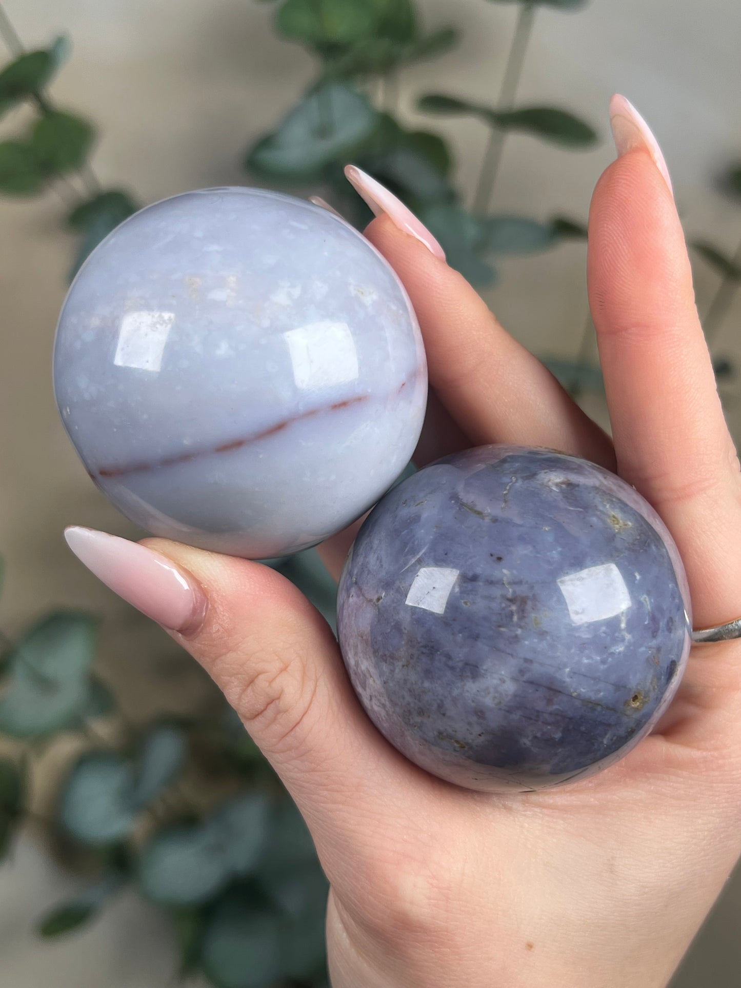 Violet Agate Spheres (2 options)