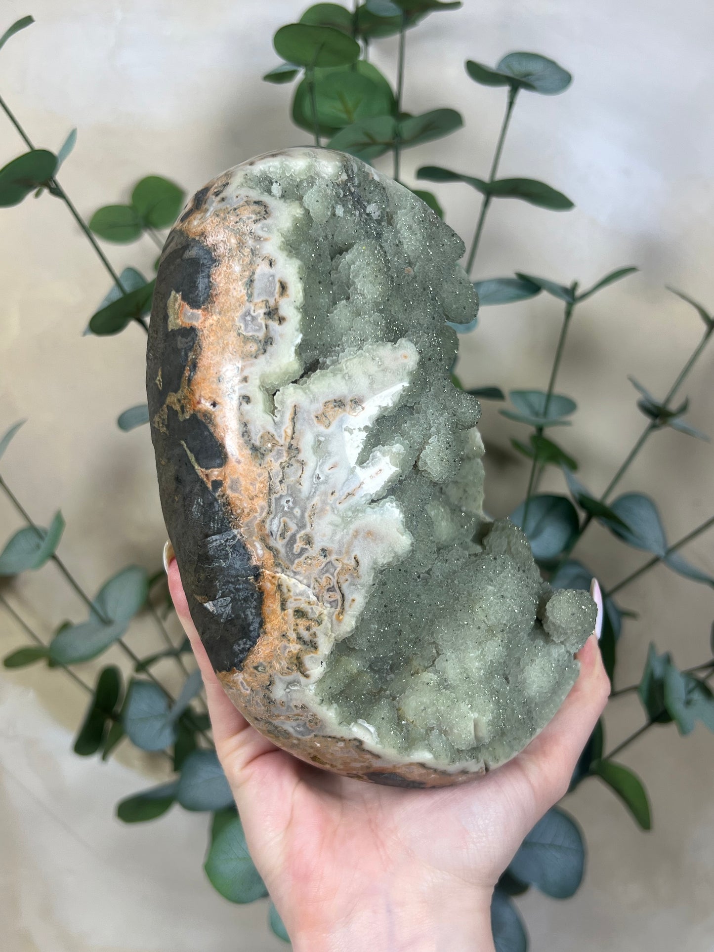 Mint Peach Amethyst on Stand (411AA)