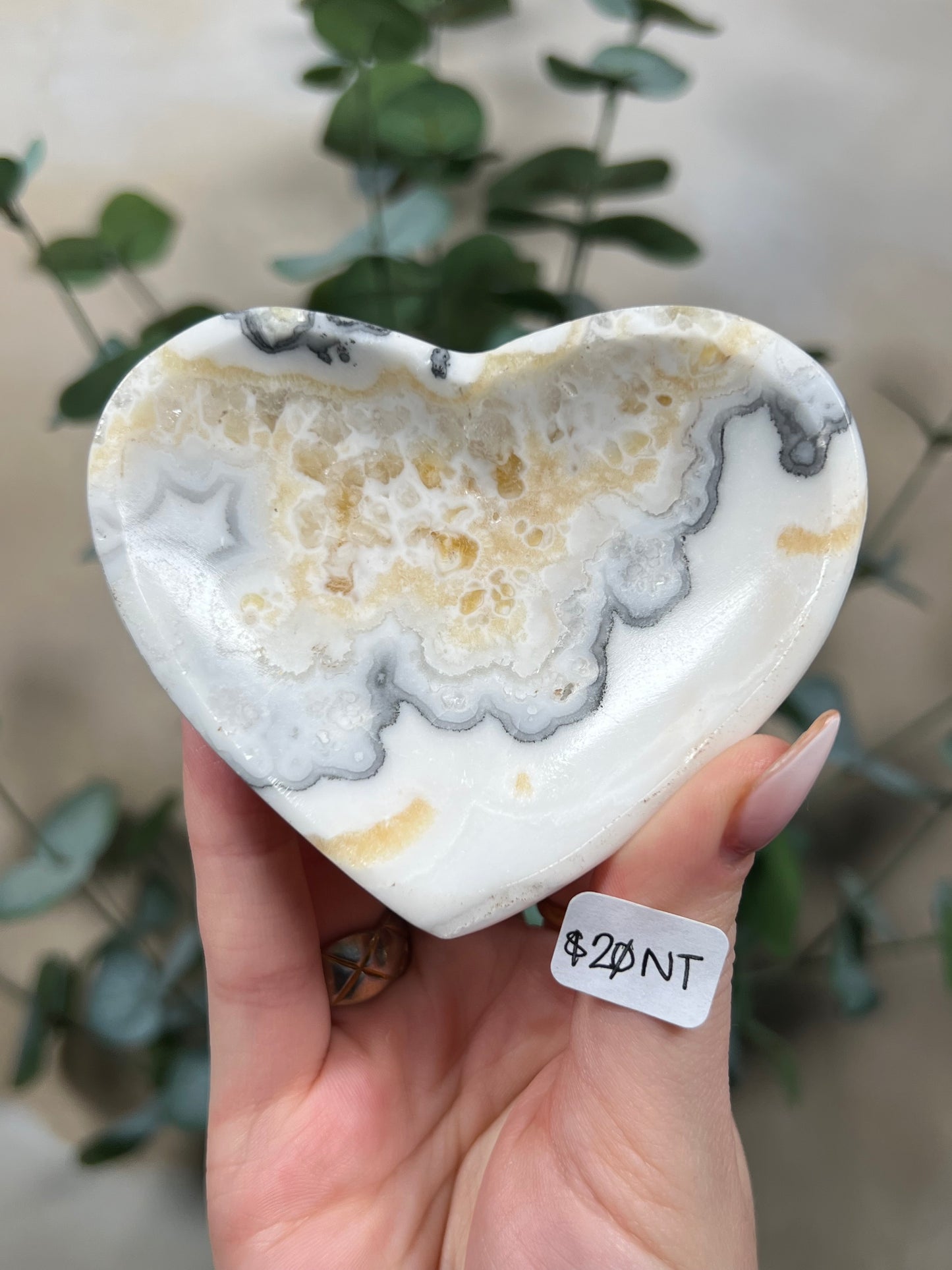 Zebra Calcite Heart Dishes (12 options)