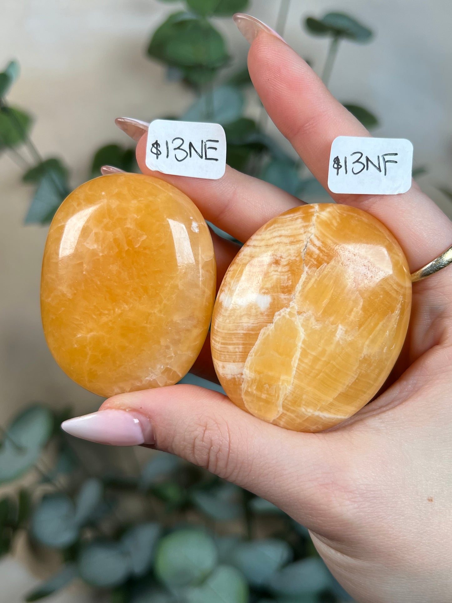 Orange Calcite Palms (7 options)