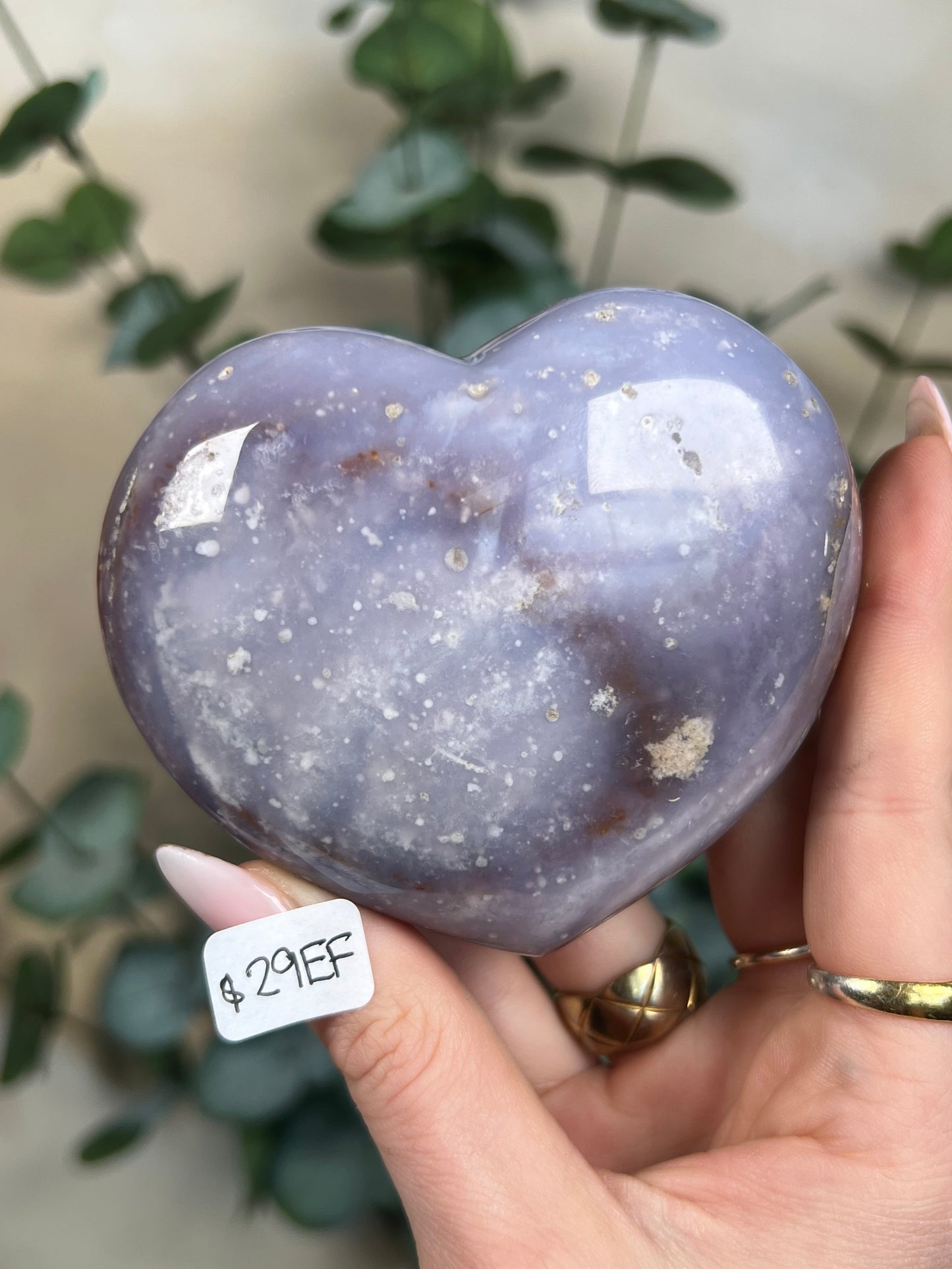 Violet Agate Hearts (6 options)