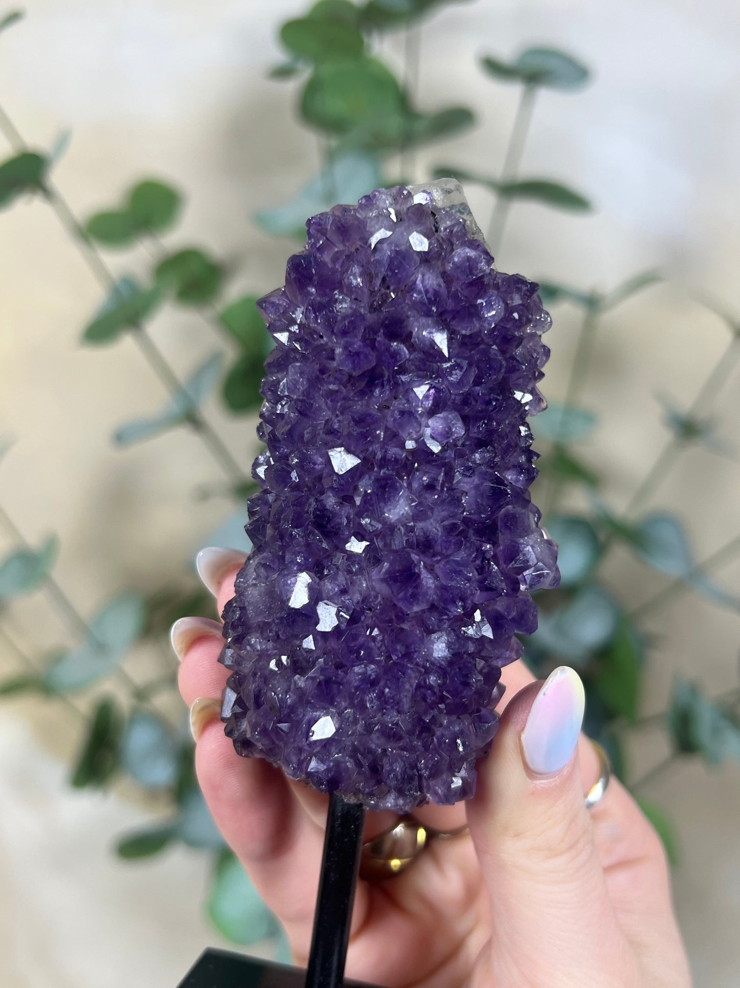 Amethyst Calcite Stalactite on Stand (91AA)