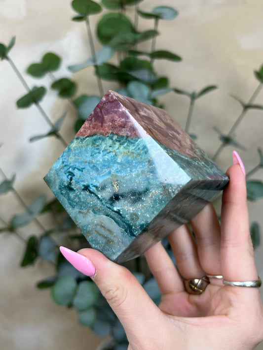 Sea Jasper Cube (46AA)