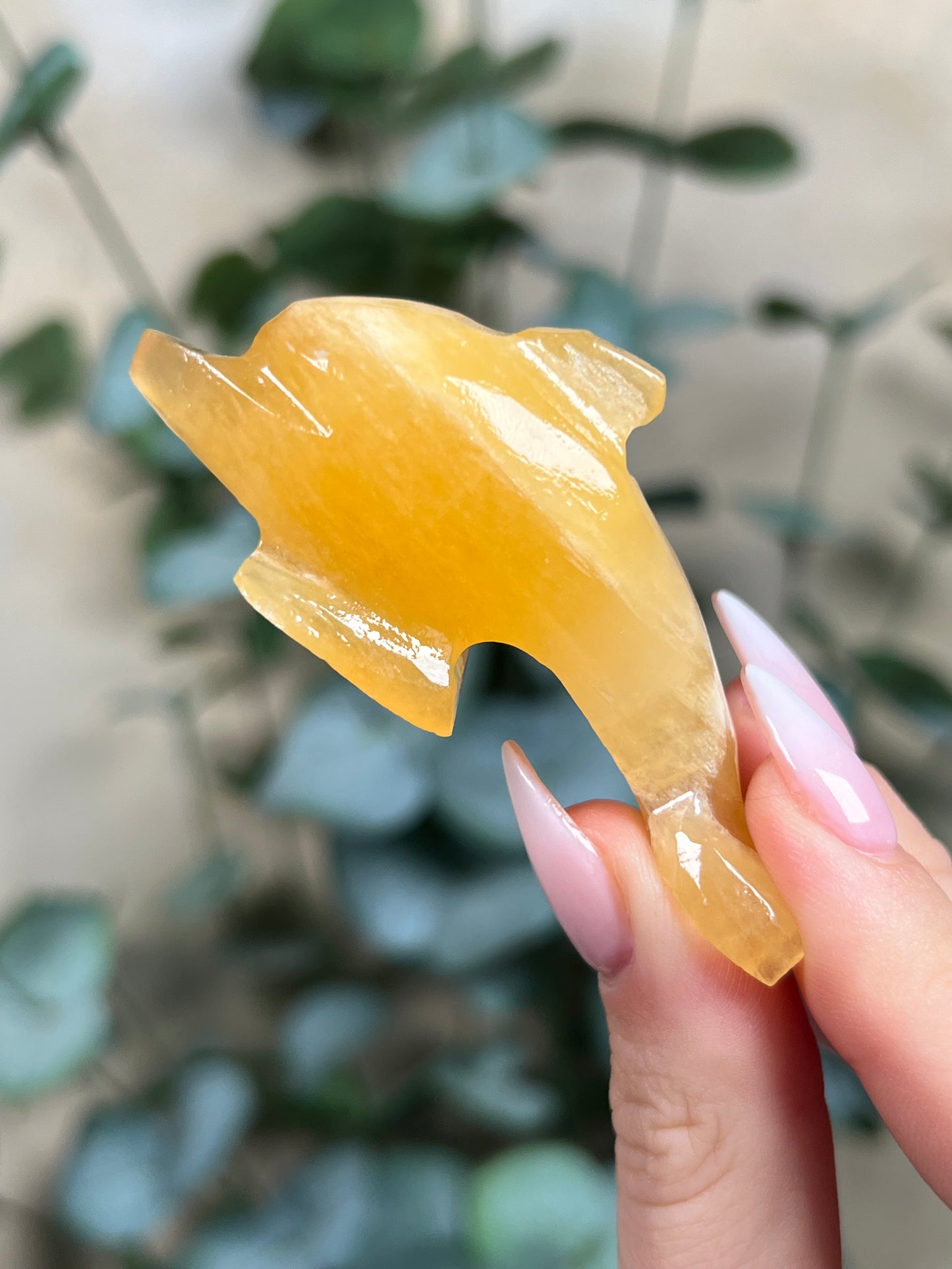 Orange Calcite Dolphins