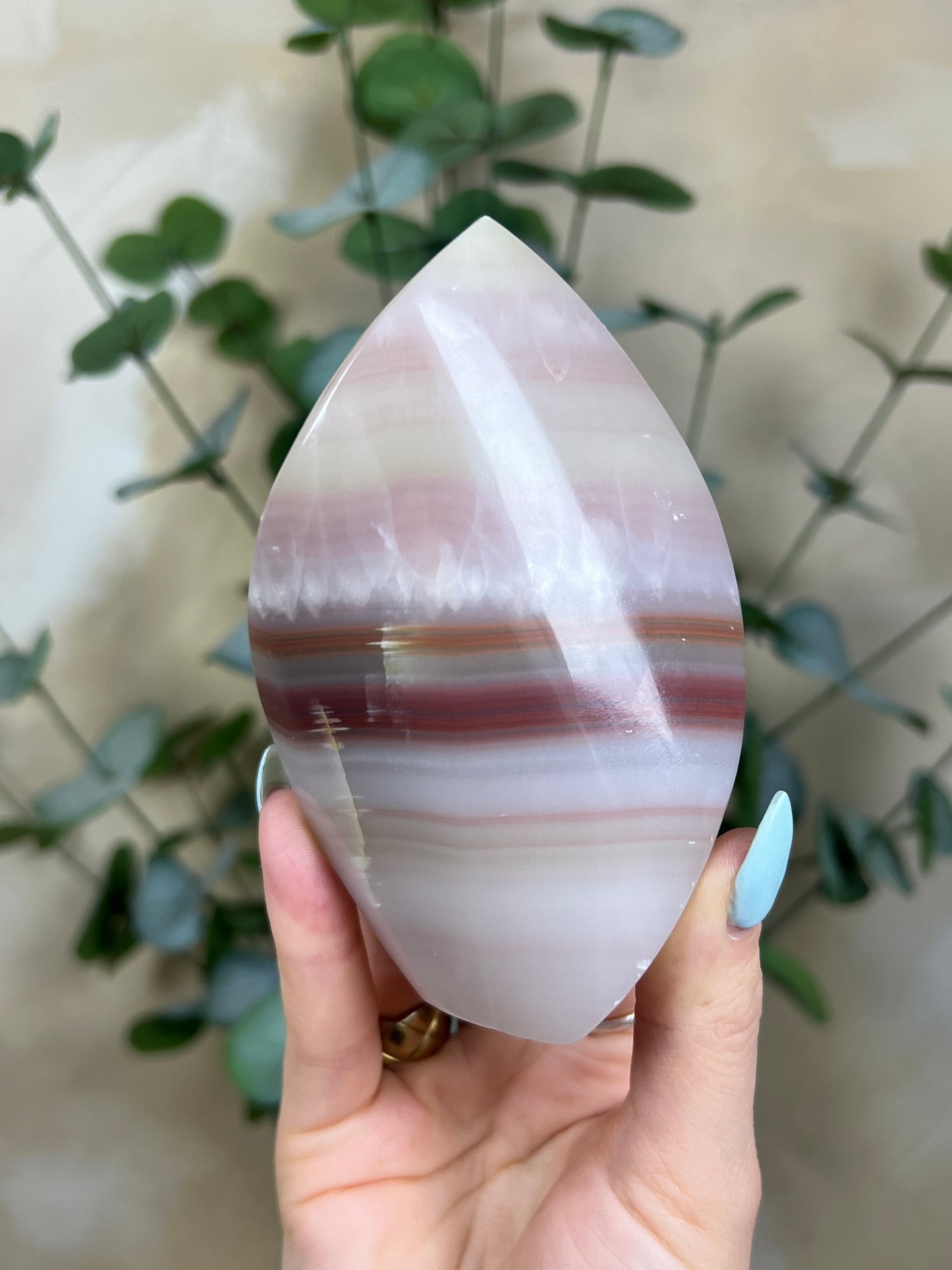 Pink Banded Calcite Flame (42AC)