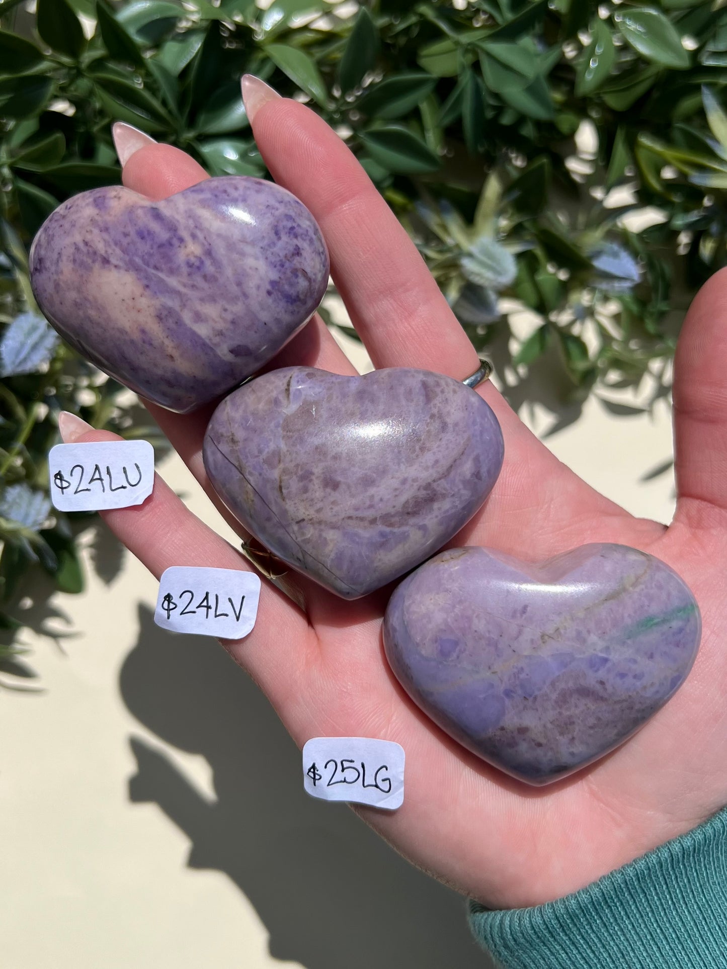 Lavender Jade Heart (10 options)