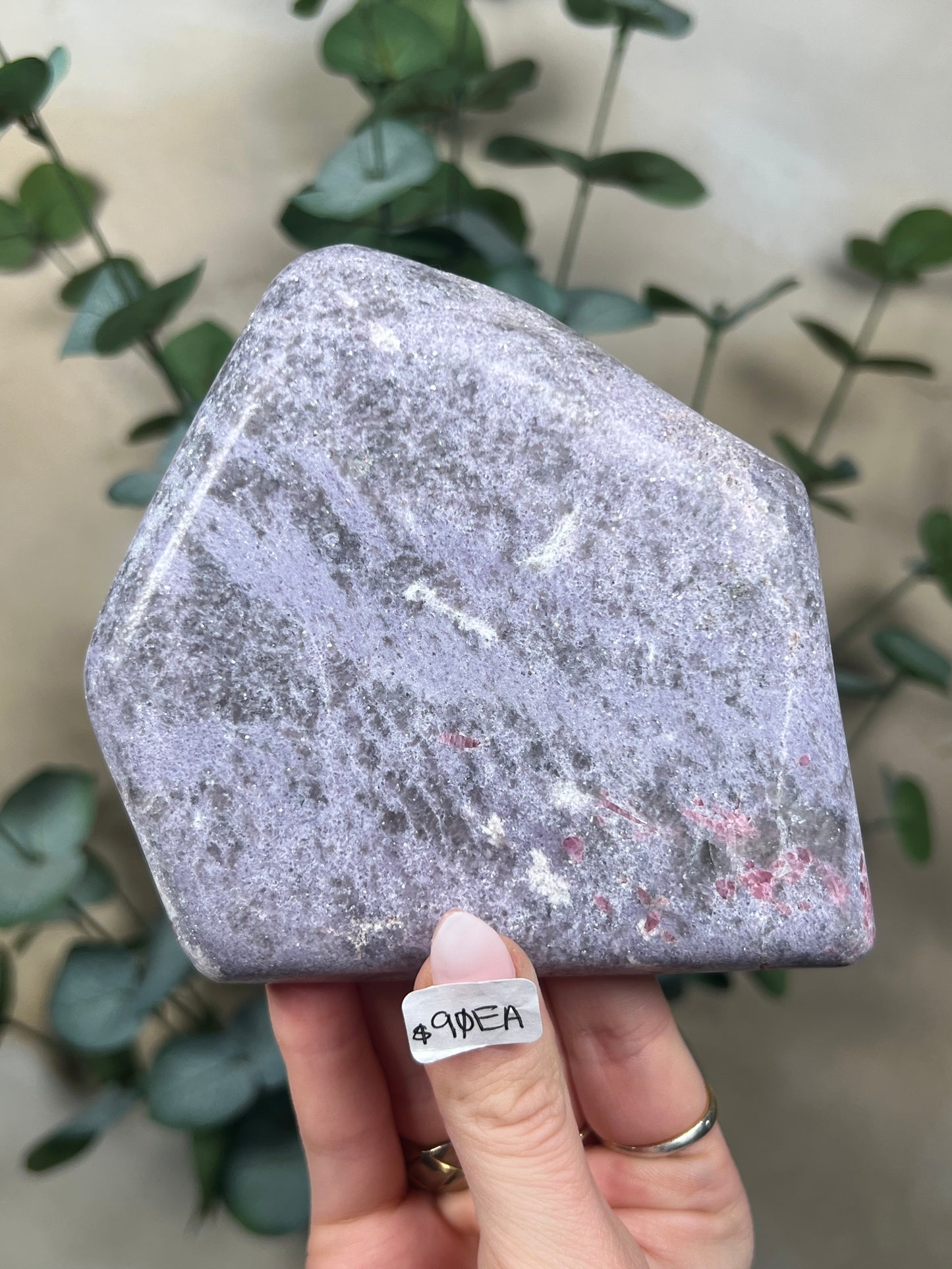 Purple Mica with Pink Tourmaline Freeforms (82EA, 90EA)