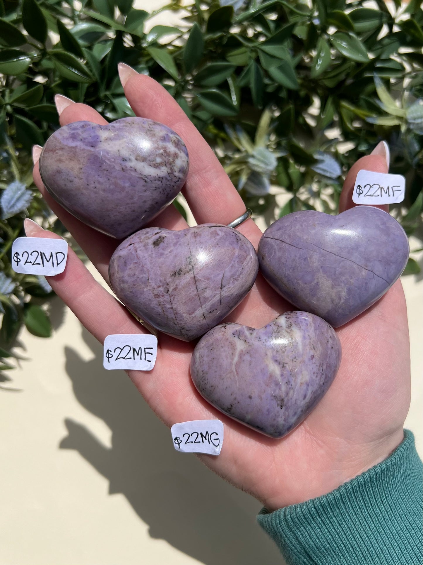 Lavender Jade Heart (10 options)