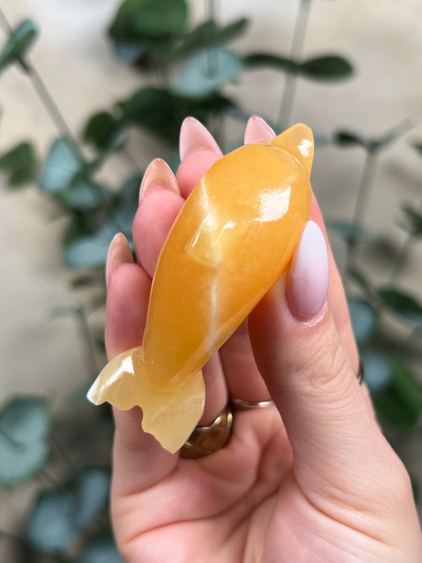 Orange Calcite Dolphins