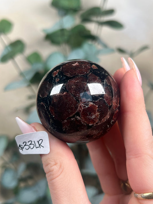 Garnet in Tourmaline Spheres (33-38, 4 options)