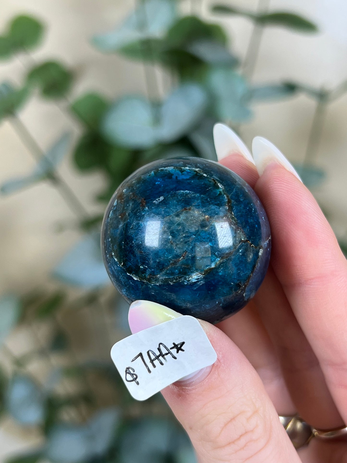 Blue Apatite Spheres (7AA, 9AH)