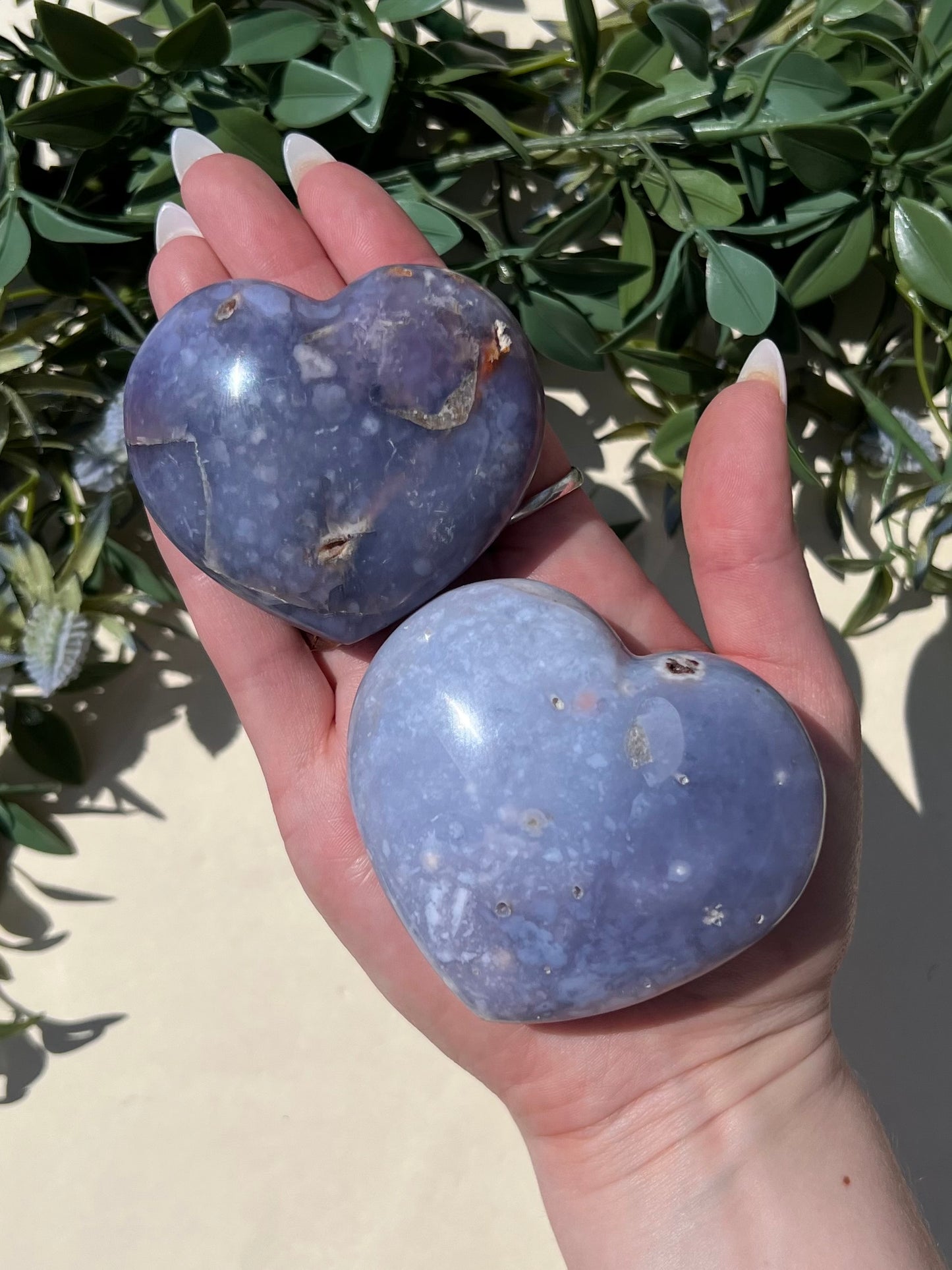 Violet Agate Hearts (9AF, 17AA)