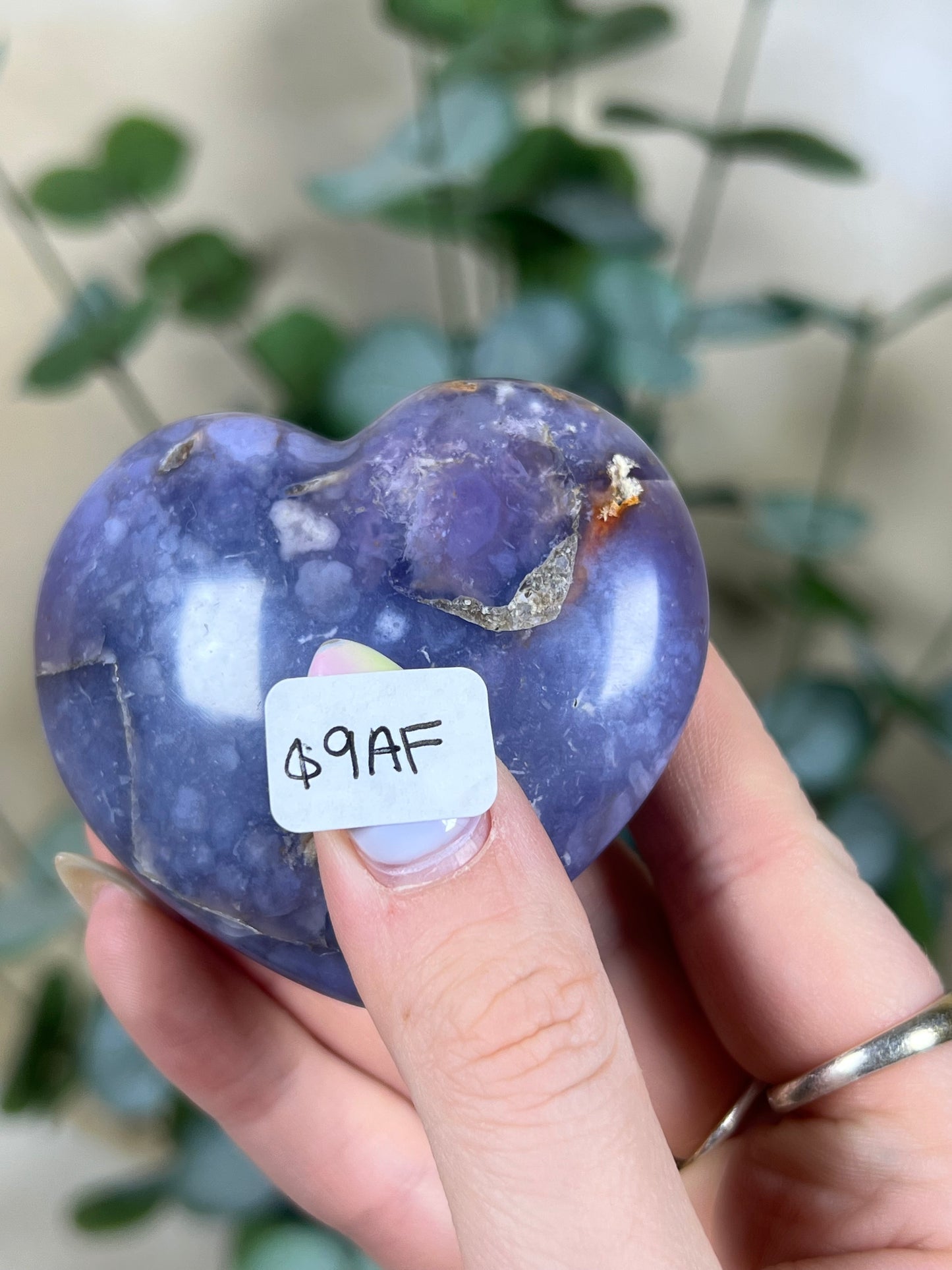 Violet Agate Hearts (9AF, 17AA)
