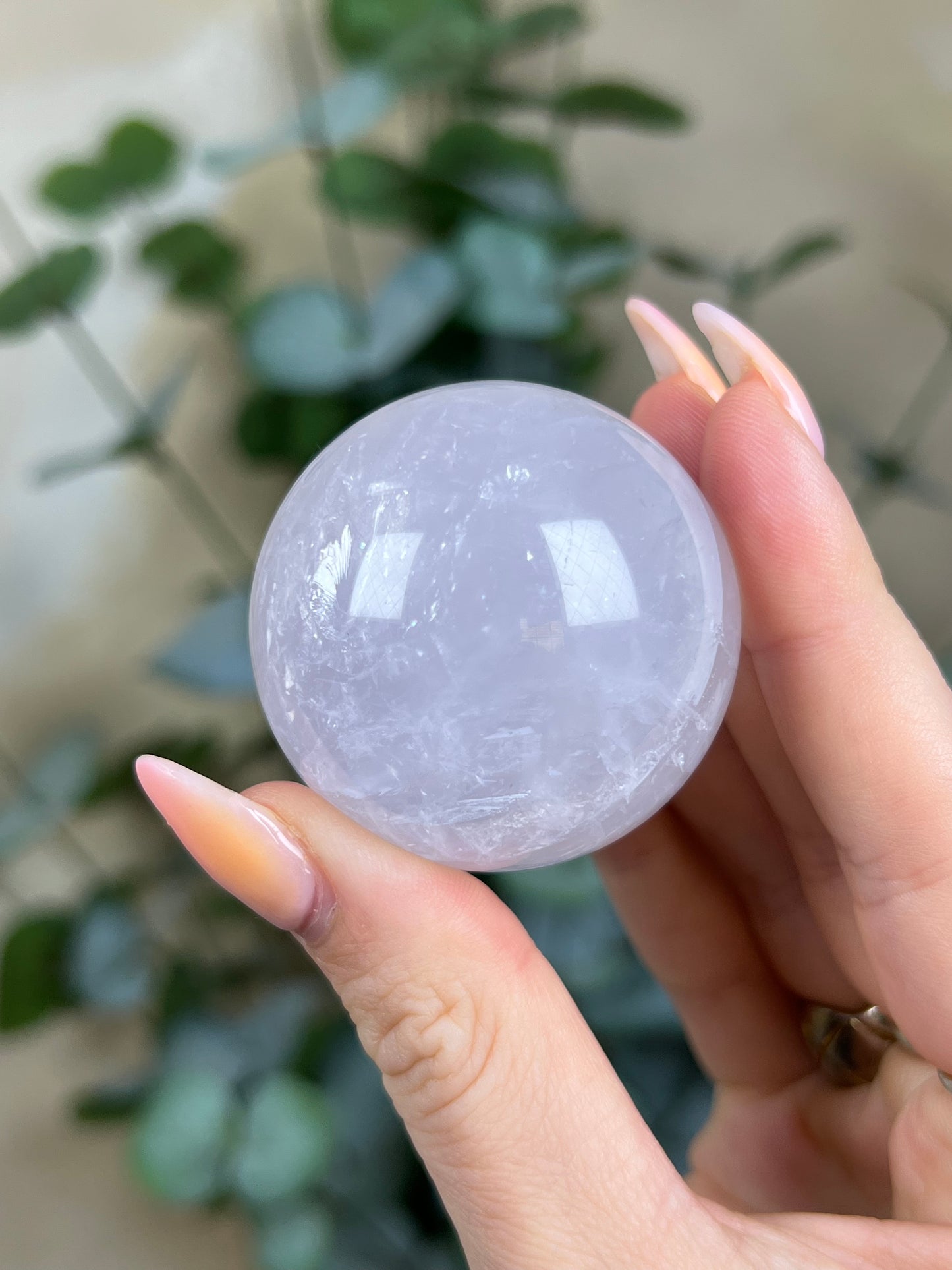 Periwinkle Rose Quartz Sphere (23AI)